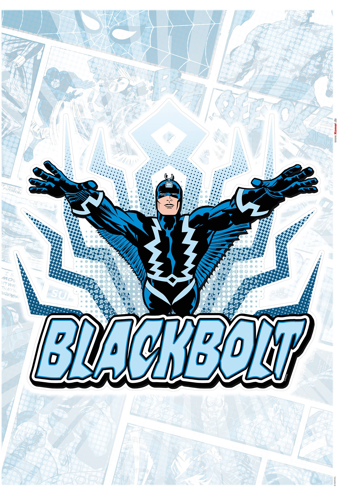 Komar Wandtattoo »Blackbolt Comic Classic«, (1 St.), 50x70 cm (Breite x Höhe),  selbstklebendes Wandtattoo online kaufen | mit 3 Jahren XXL Garantie