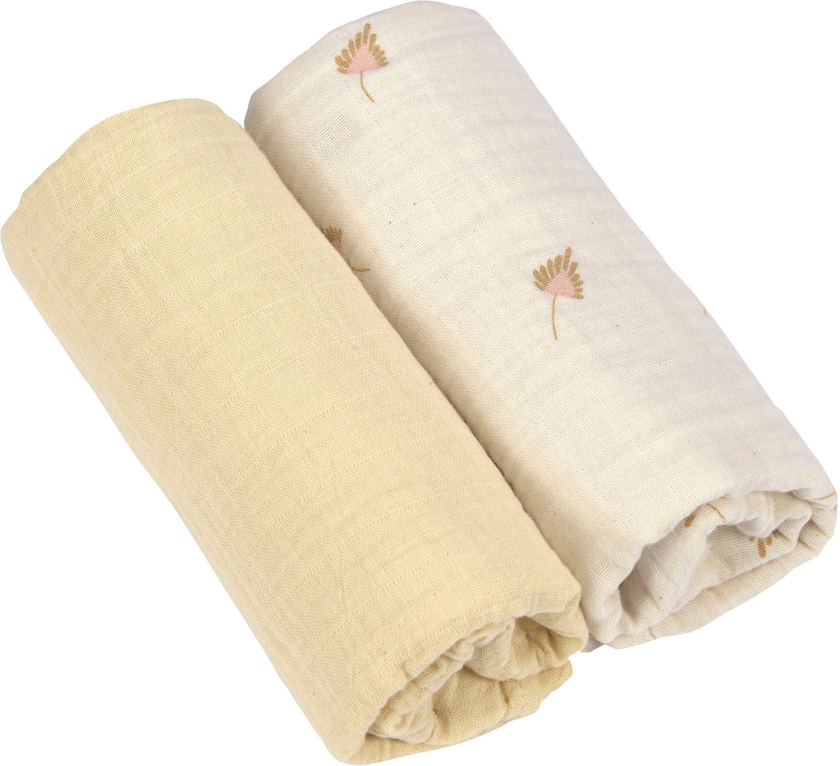 LÄSSIG Stoffwindeln »LÄSSIG X Raddis® Cotton, Einschlag- und Mulltuchset L, Curry«, (Set, 3 St.), mit wiederverwendbarem Baumwollbeutel