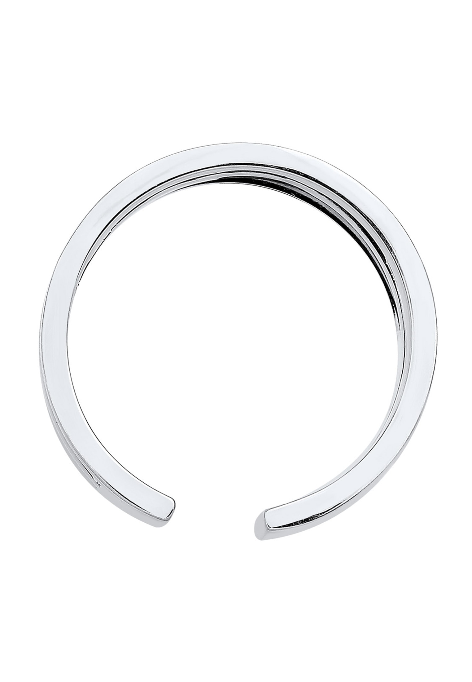 Elli Silberring »Ring Silberring Breit Schlicht Offen 925 Silber«