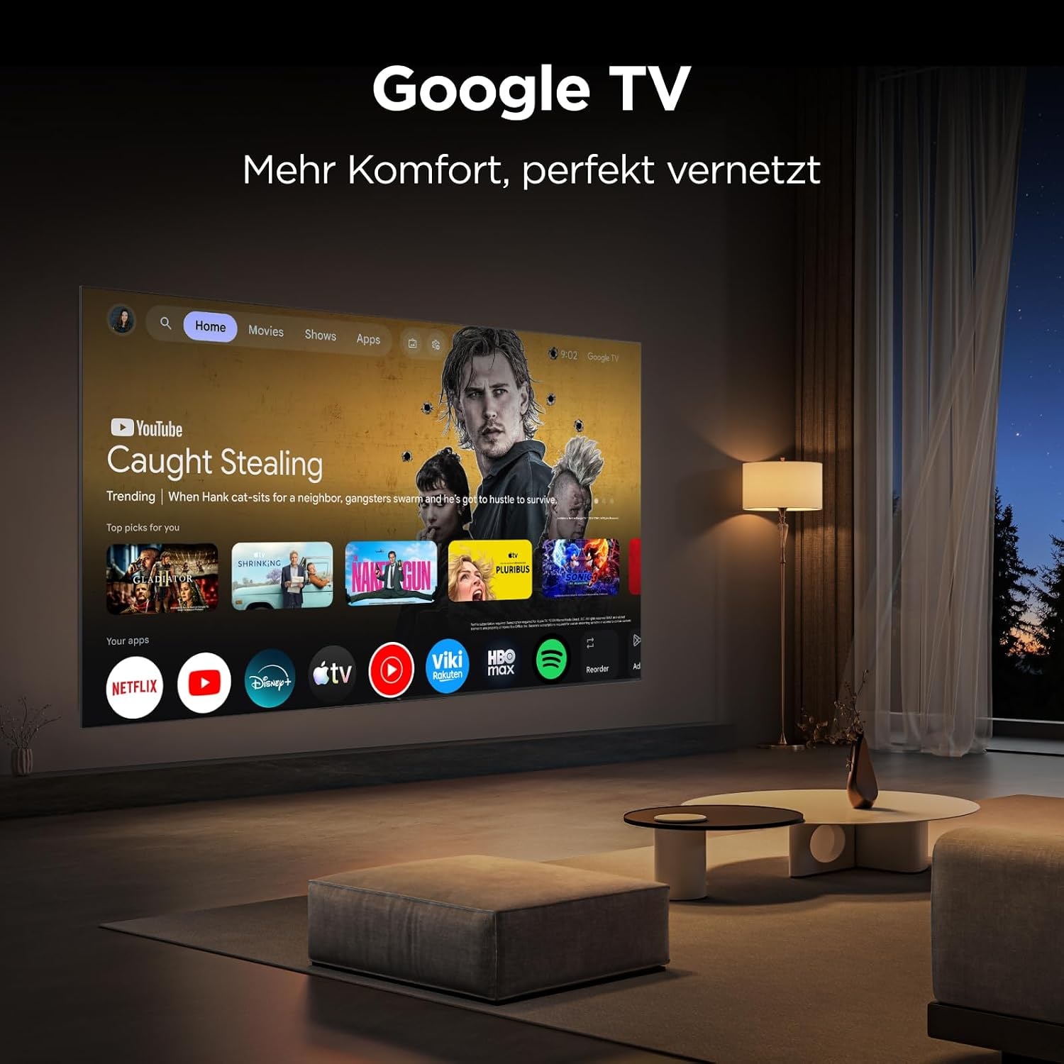 TCL QLED Mini LED-Fernseher »85Q7D ProX2« 215 cm/85 ″ SQD-Mini LED, AiPQ Prozessor, ONKYO 2.1, Dolby Vision, Apple AirPlay 2
