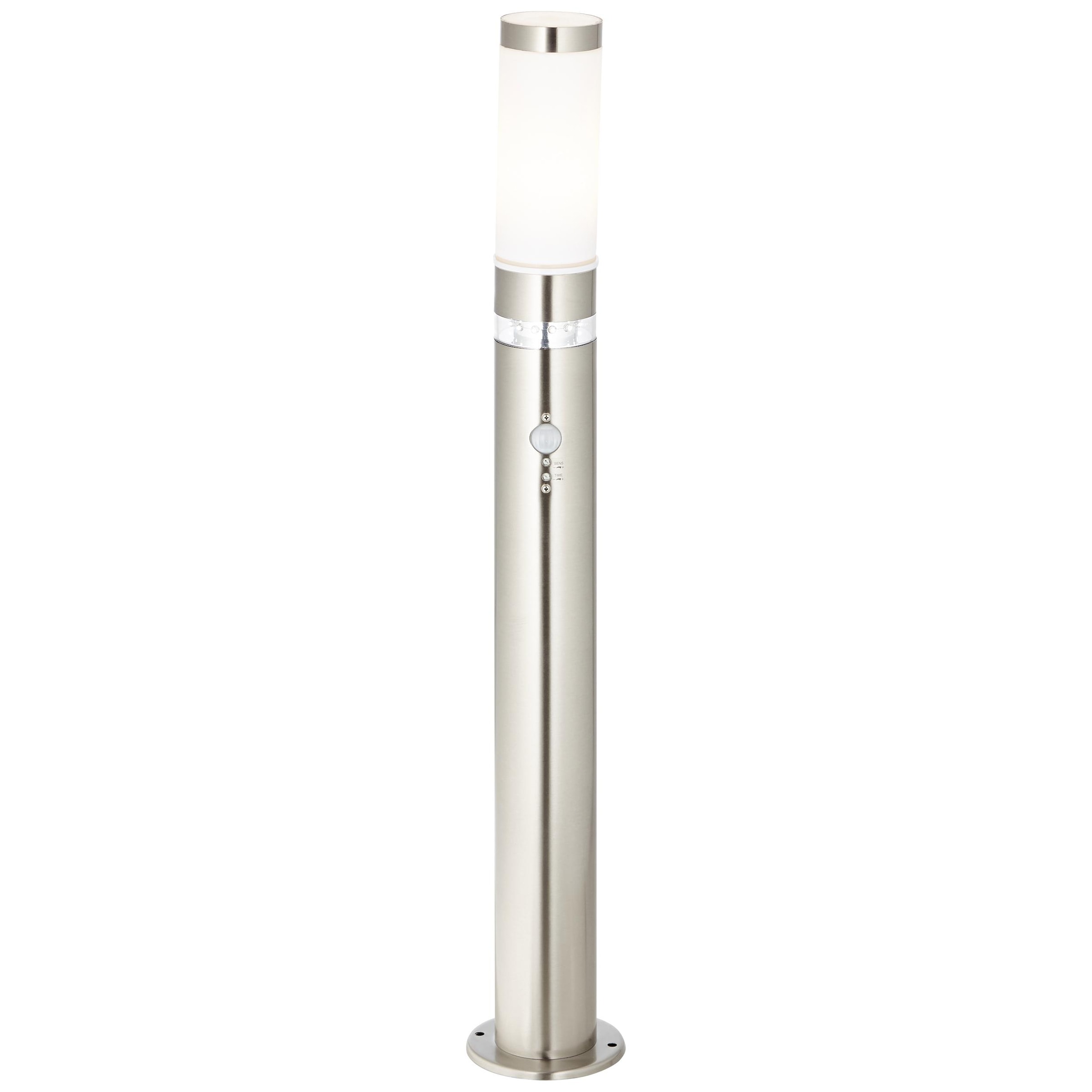 Brilliant Außen-Stehlampe »BOLE«, 78 cm Höhe, Ø 8 cm, Bewegungsmelder, E27, Metall/Kunststoff, edelstahl