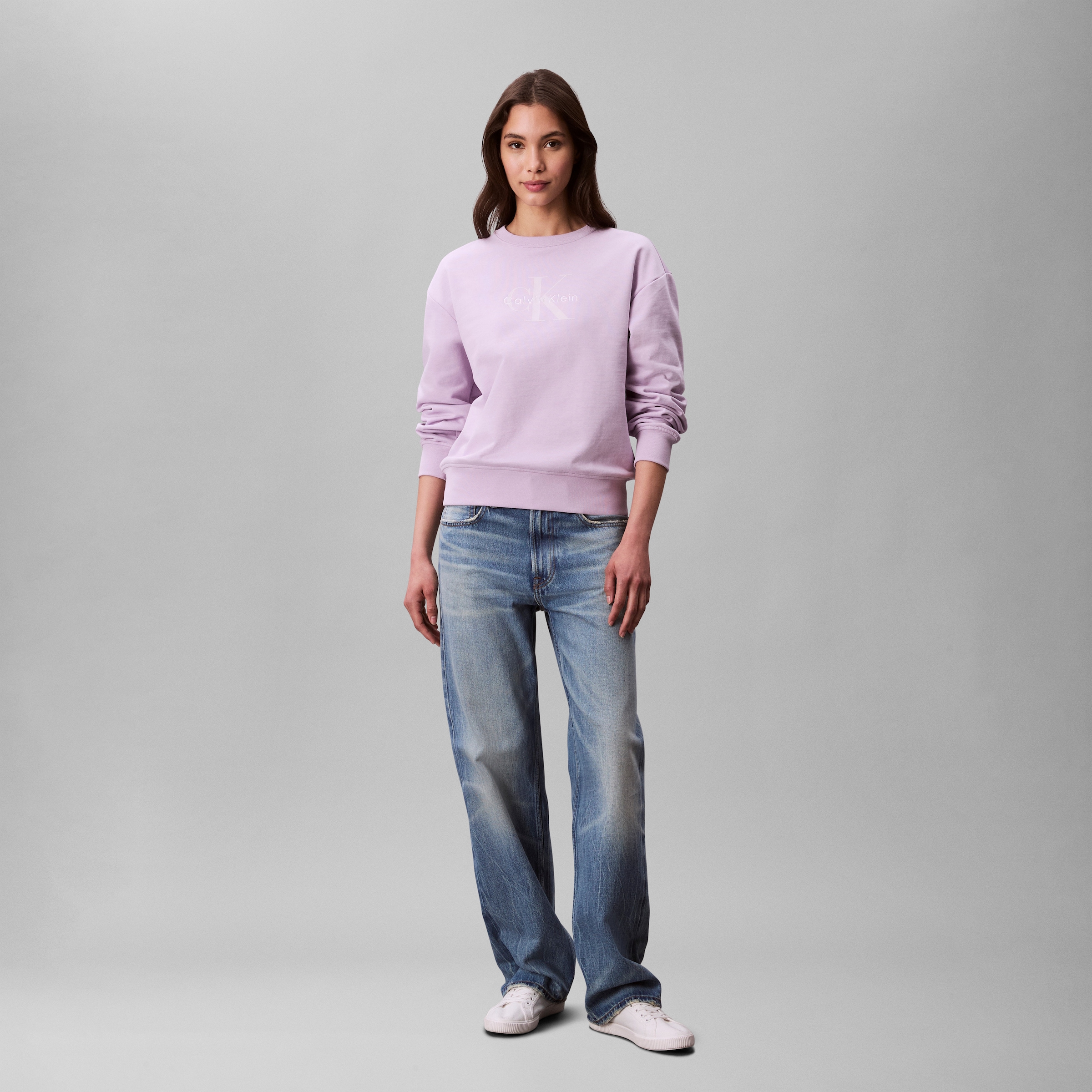 Calvin Klein Jeans Sweatshirt »LS MNLG FRNCH TRRY R«, Mit Rundhalsausschnitt