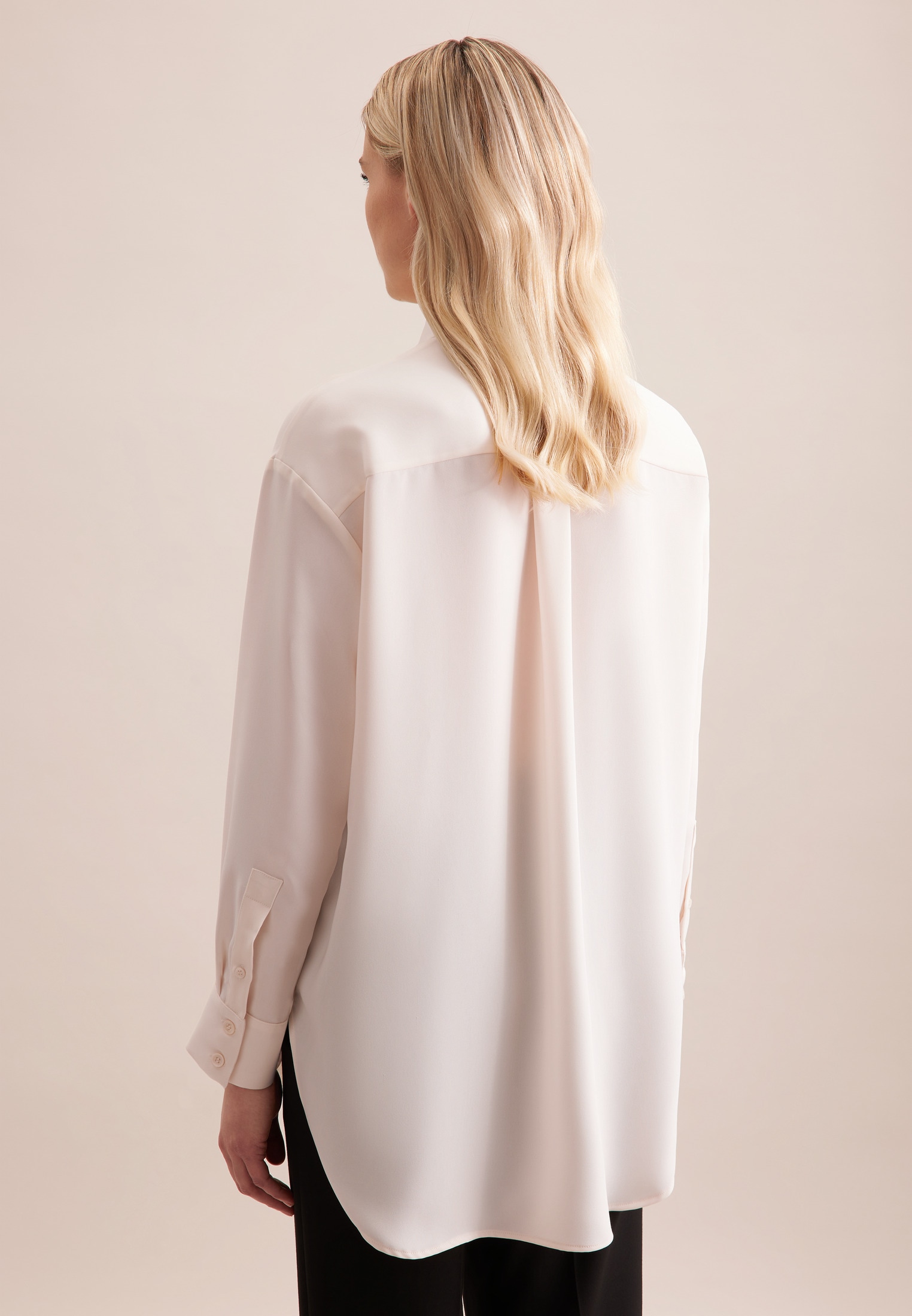 seidensticker Longbluse »Schwarze Rose«, Langarm Kragen Uni