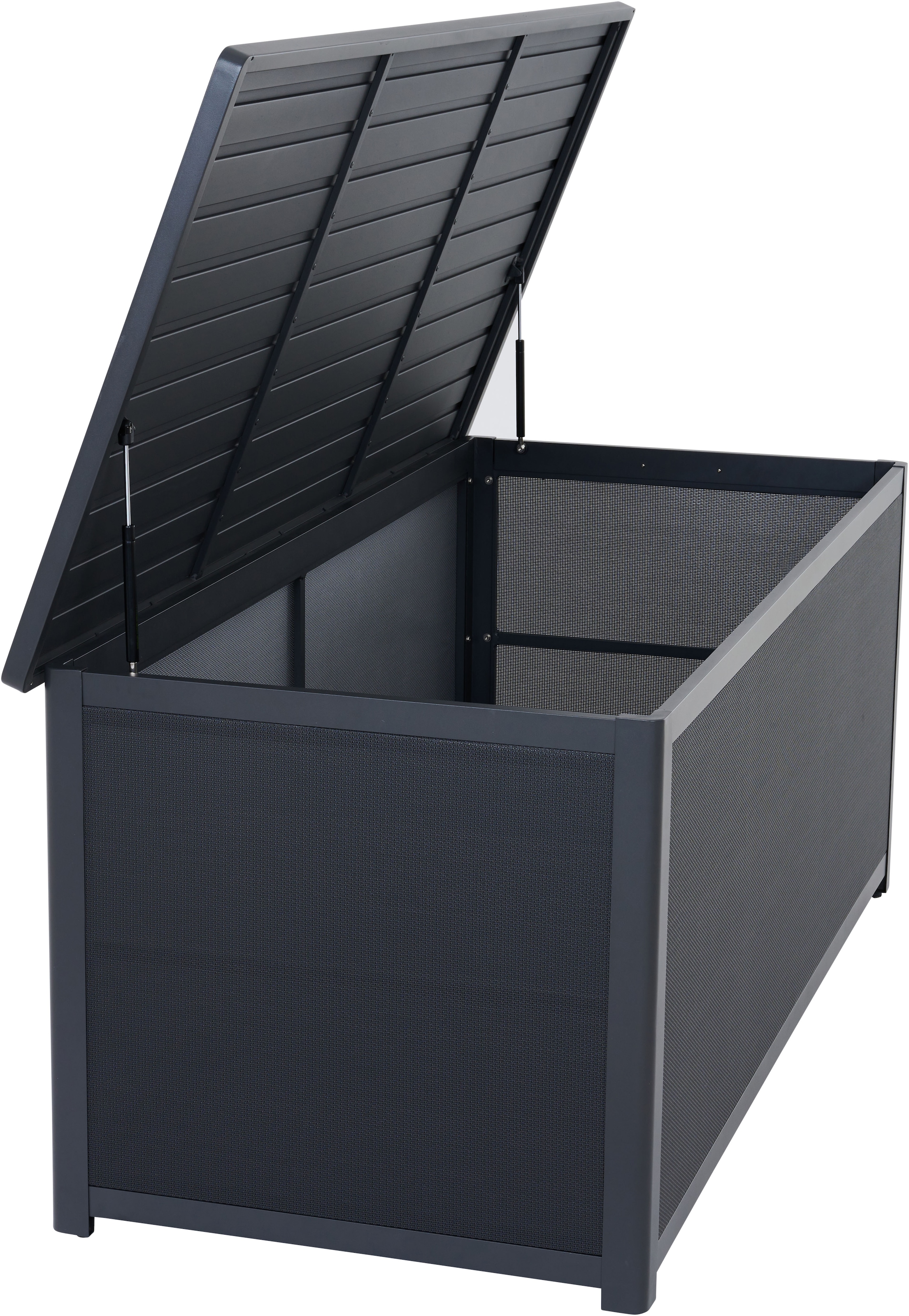 Siena Garden Kissenbox Gestell aus Aluminium, Ranotex® Bezug, 181x79x75cm anthrazit