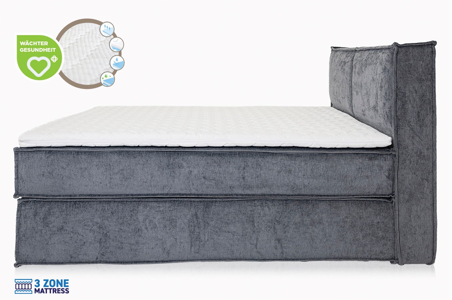 Home affaire Boxspringbett »Sophielle, erhältlich in den Breite 160, 180 & 200cm« inkl. Topper und Taschen-Federkernmatratze