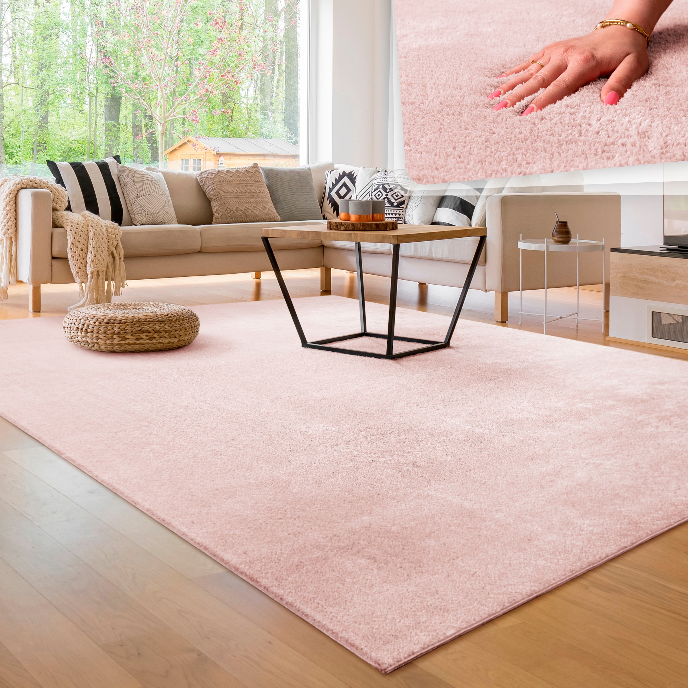 Paco Home Teppich auch erhältlich, rechteckig, Uni-Farben, besonders kaufen Läufer waschbar als online weich, 630«, »Cadiz