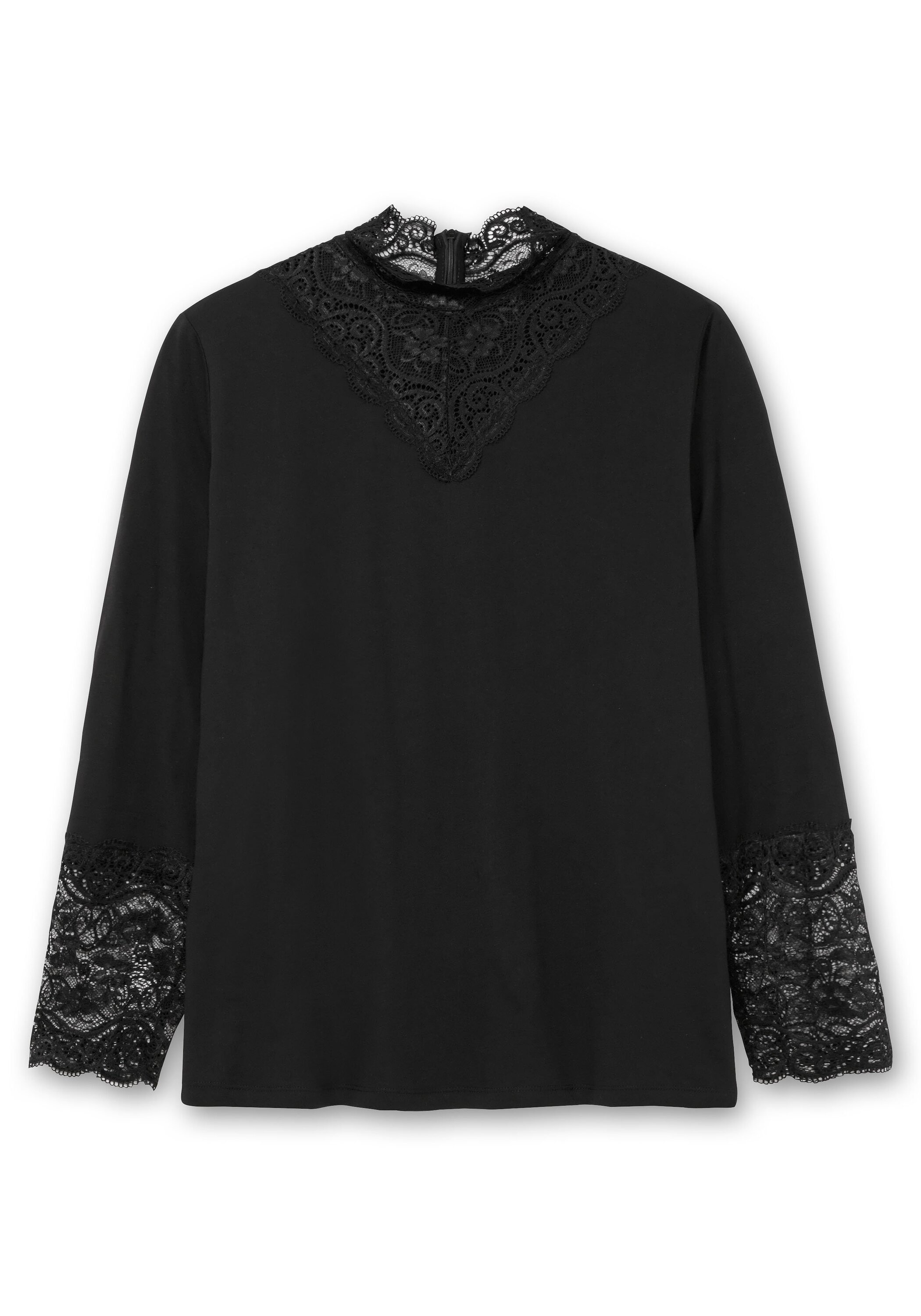 Sheego Spitzenshirt »Shirt in Jerseyquslität«