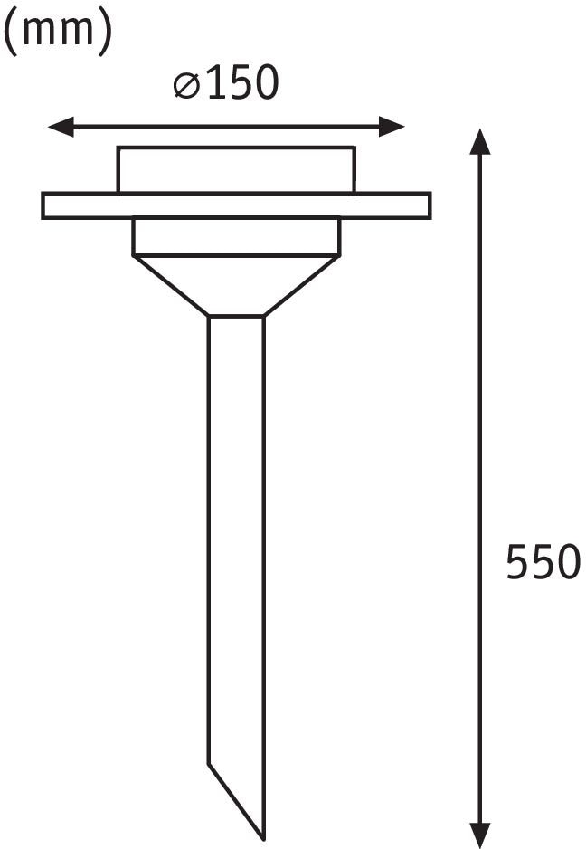Paulmann LED Gartenleuchte »Solarspieß Ufo IP44 LED 1x0,2W Edelstahl/Klar Edelstahl/Glas«, 1 flammig, Leuchtmittel LED-Modul | LED fest integriert, LED-Modul