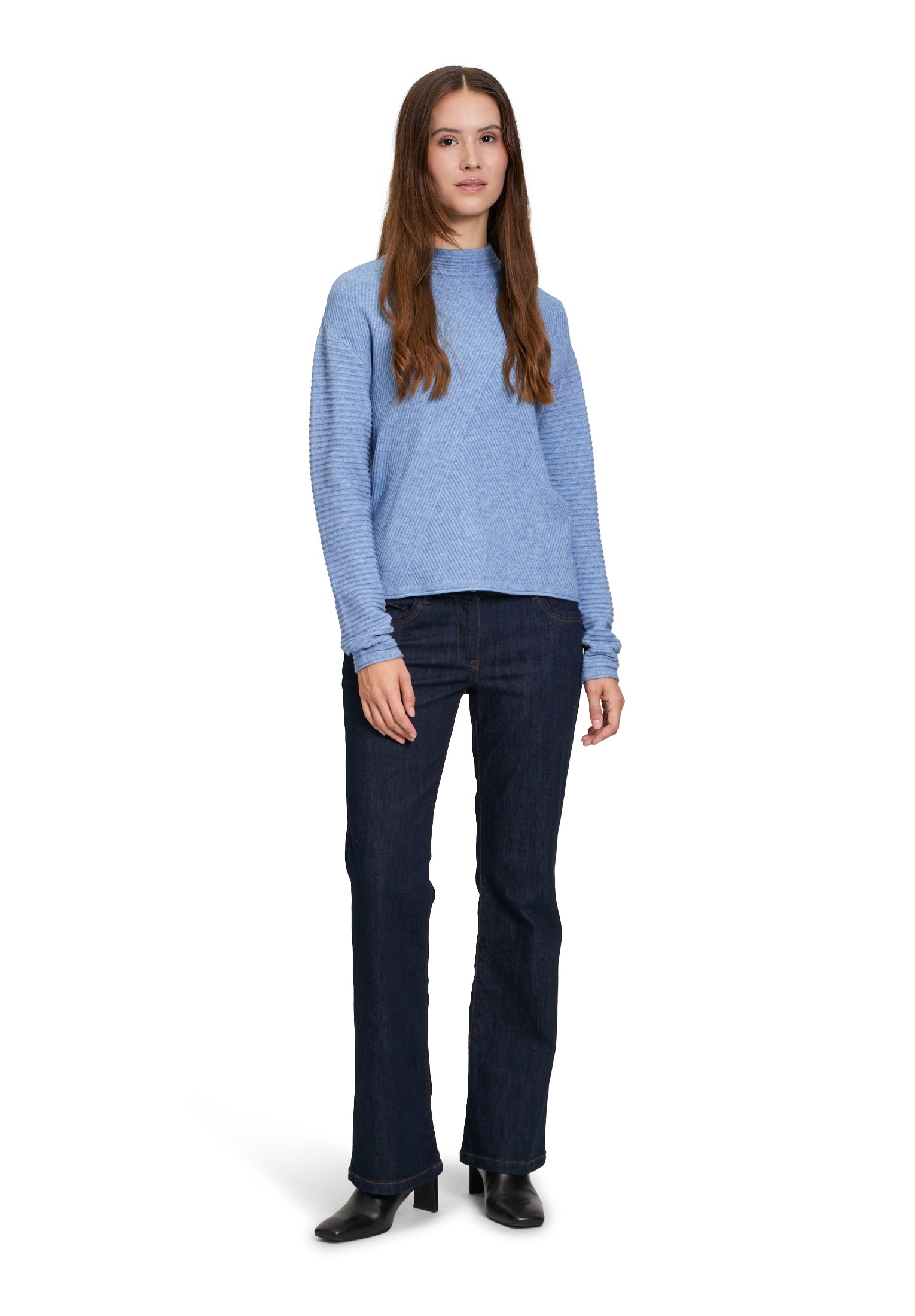 Betty Barclay Rundhalspullover »Basic-Strickpullover mit Rippenstruktur«