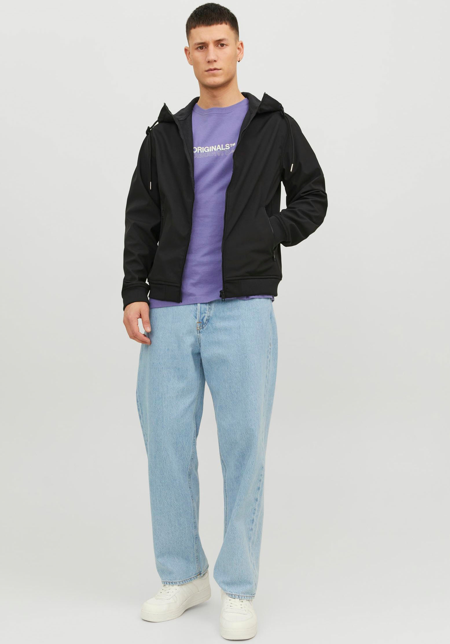 Jack & Jones Softshelljacke »JJEBASIC SOFTSHELL HOOD NOOS«, mit Kapuze