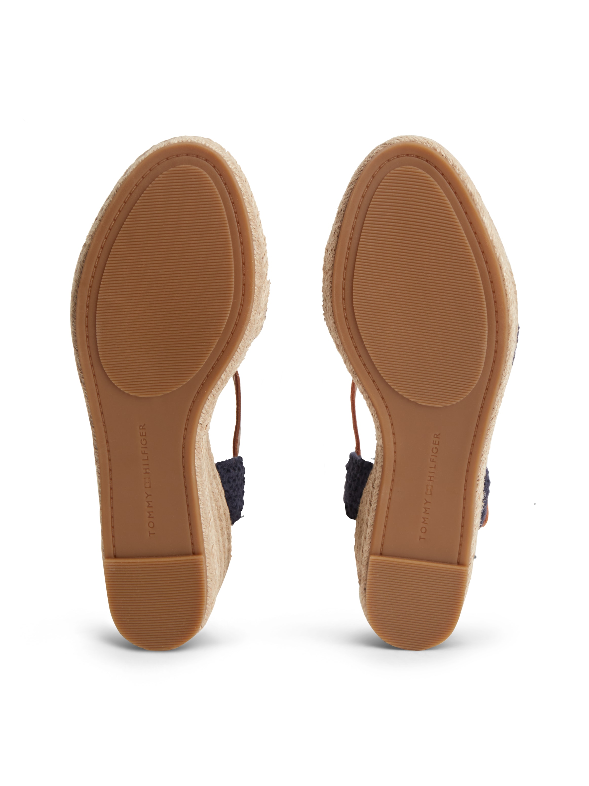 Tommy Hilfiger Keilsandalette »TH MID ESPAD WEDGE CROCHET«  Sommerschuh, Riemchensandale in sommerlicher Häkel-Optik, schmale Form