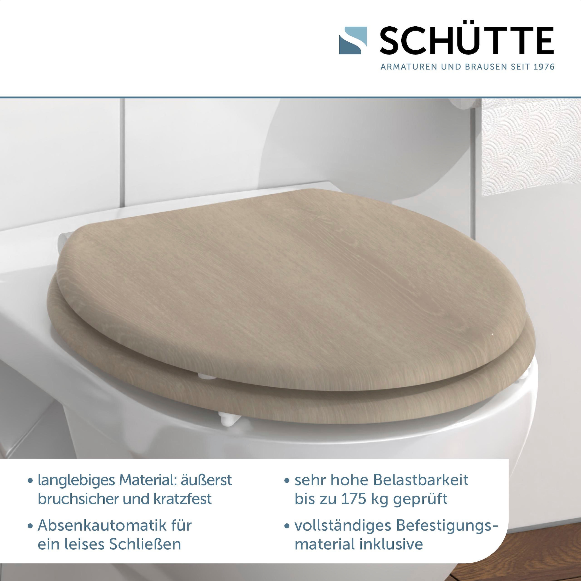 Schütte WC-Sitz »MODERN WOOD« Toilettendeckel, mit Absenkautomatik