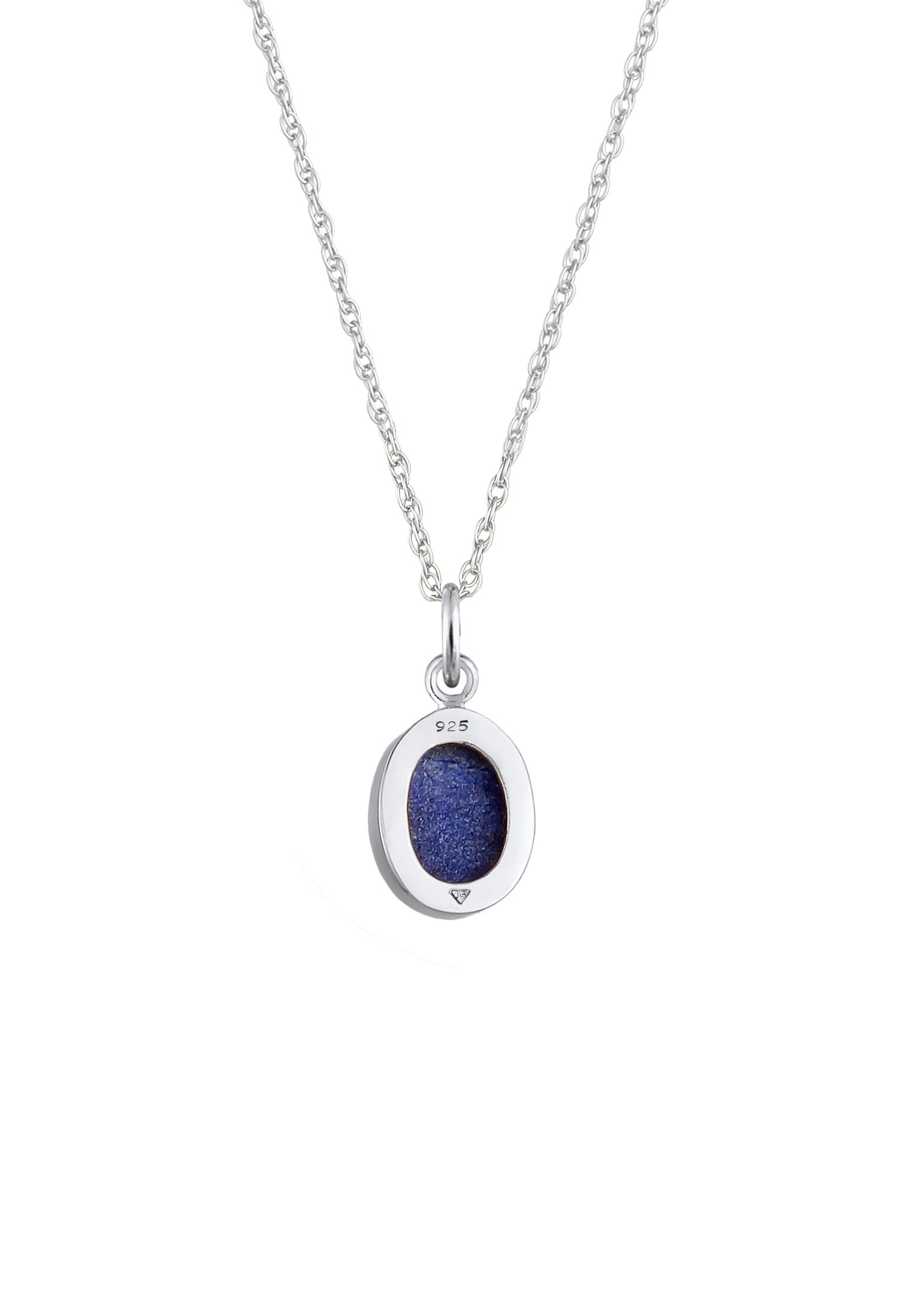 Elli Silberkette »Halskette Lapislazuli Anhänger Edelstein Oval 925 Silber«
