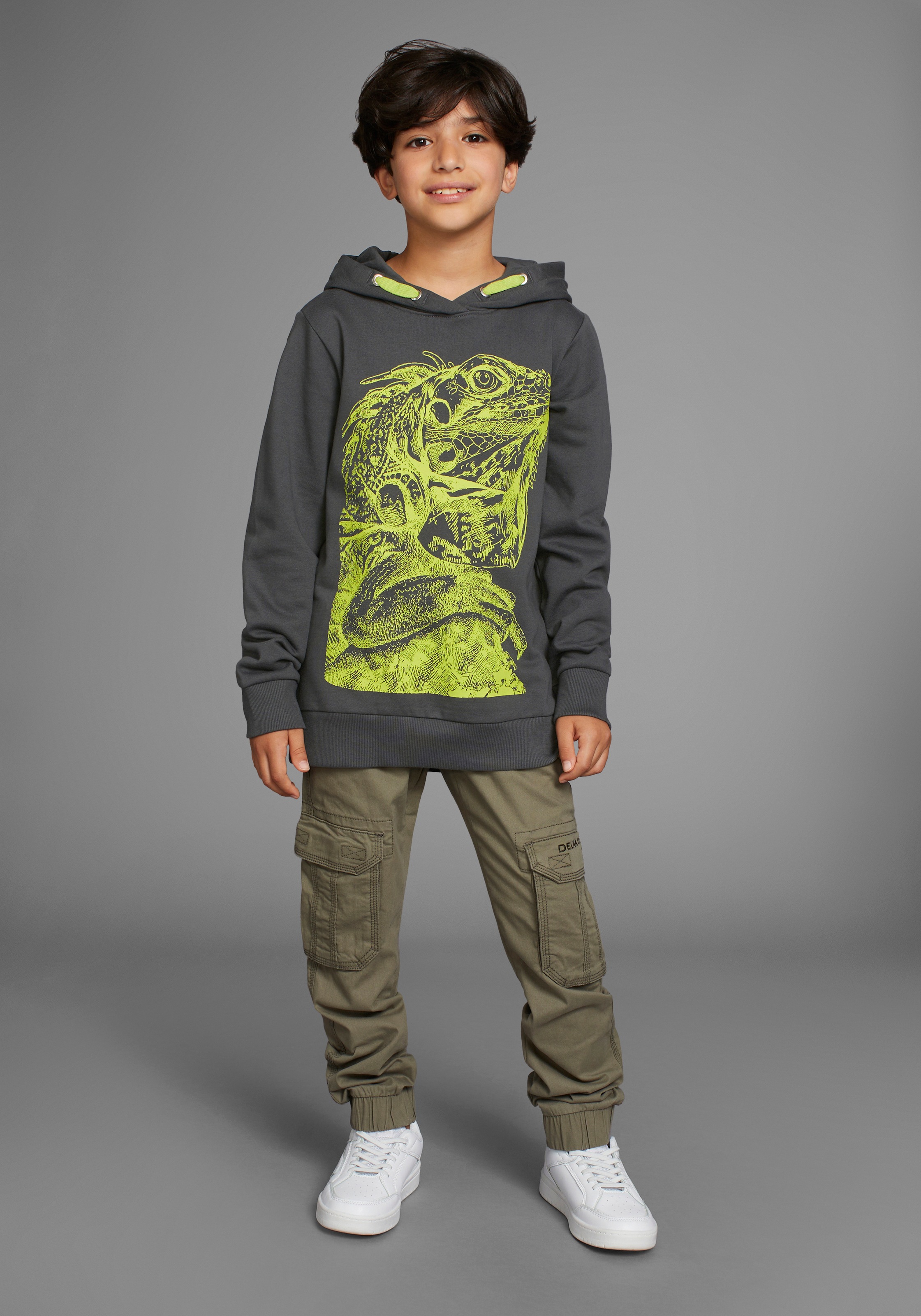 KIDSWORLD Kapuzensweatshirt »GECKO - Print«, , cooles Tiermotiv
