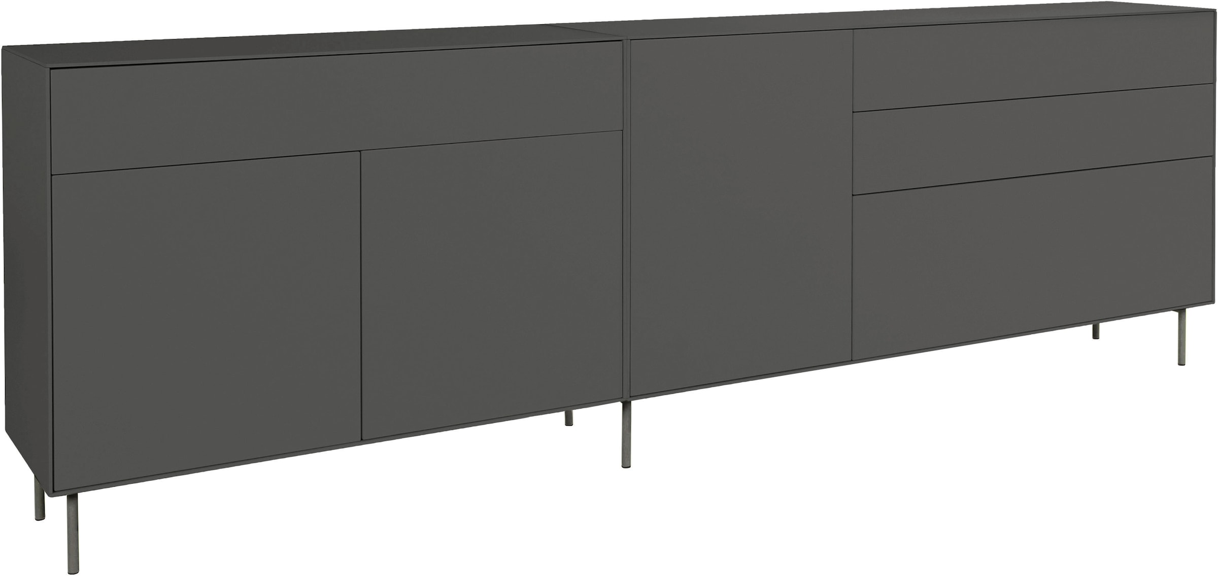 LeGer Home by Lena Gercke Sideboard »Essentials«, (2 St.), Breite: 279cm, MDF lackiert, Push-to-open-Funktion