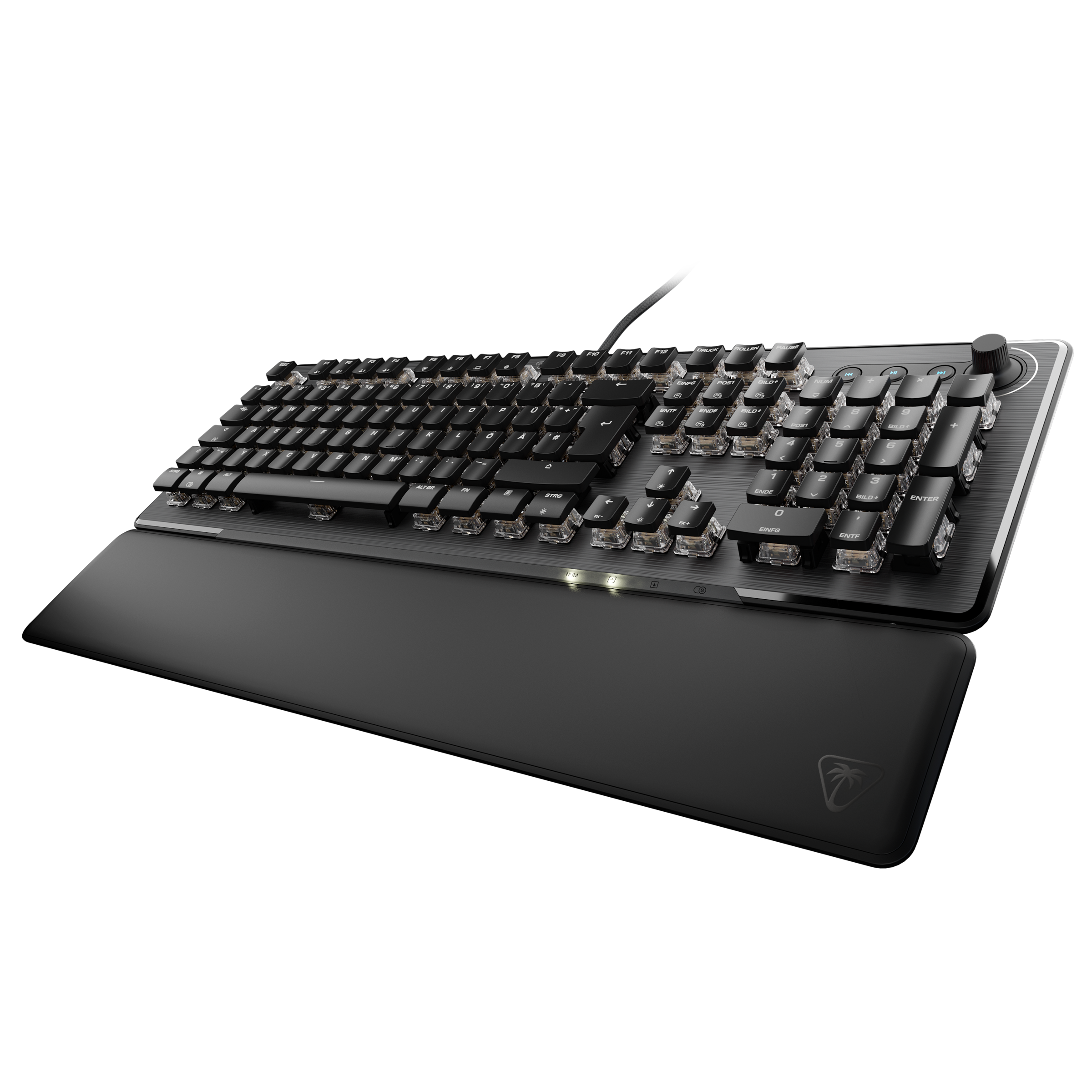 Turtle Beach Gaming-Tastatur »Vulcan II, Tactile«, (Lautstärkeregler-Funktionstasten-Profil-Speicher-Ziffernblock-verstellbare Füße-Handgelenkauflage), Tactile