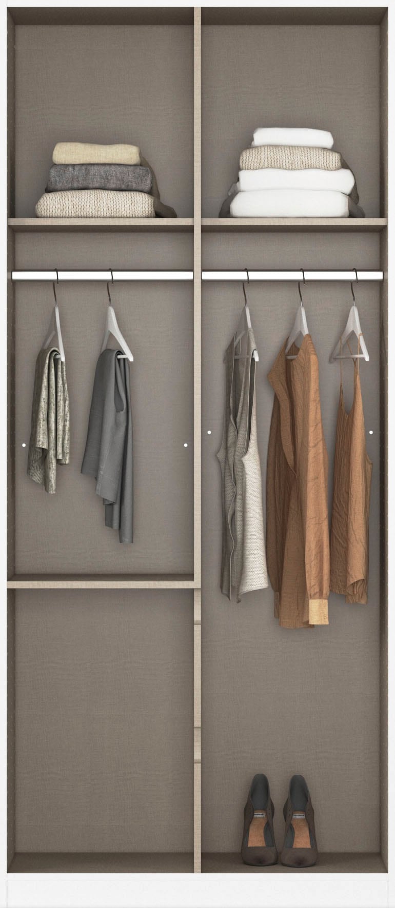 rauch Drehtürenschrank »Mainz mit Spiegel und Passepartout« optional mit Beleuchtung, Außentüren mit Push-to-Open Funktion