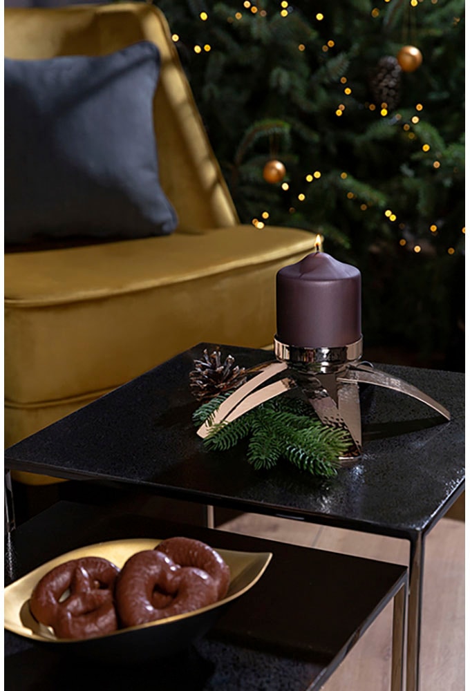 Fink Kerzenhalter »CLAIRE, mit Glaszylinder«, (1 St.), Teelichthalter aus  Edelstahl, 1-flammig auf Raten bestellen