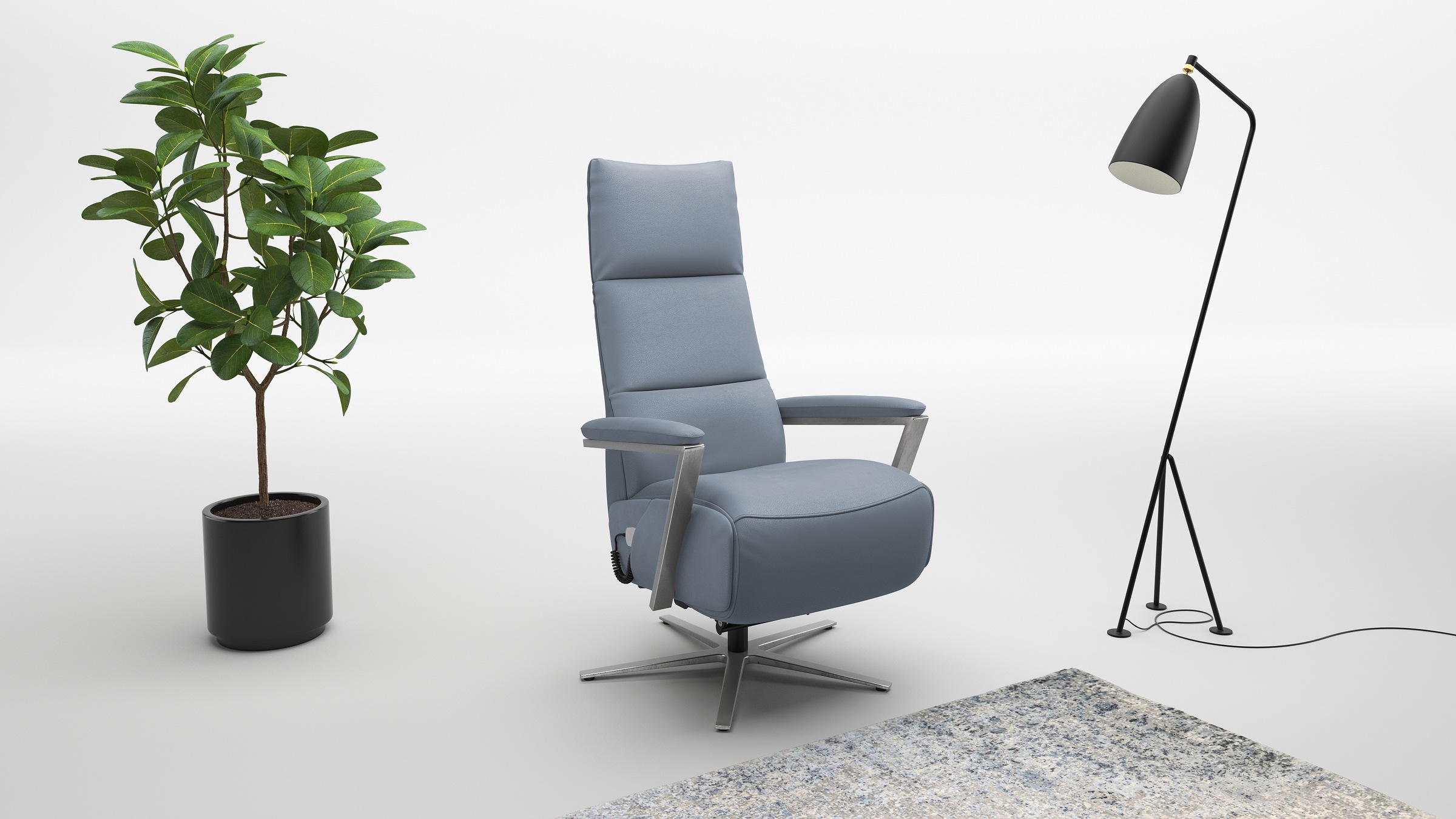 sit&more "Vario Comfort, inkl. Kopfteilverstellung & 360 Drehfunktion" inkl. Herz-Waage-Funktion & 3 Motoren, Höhe der Armlehnen 62cm