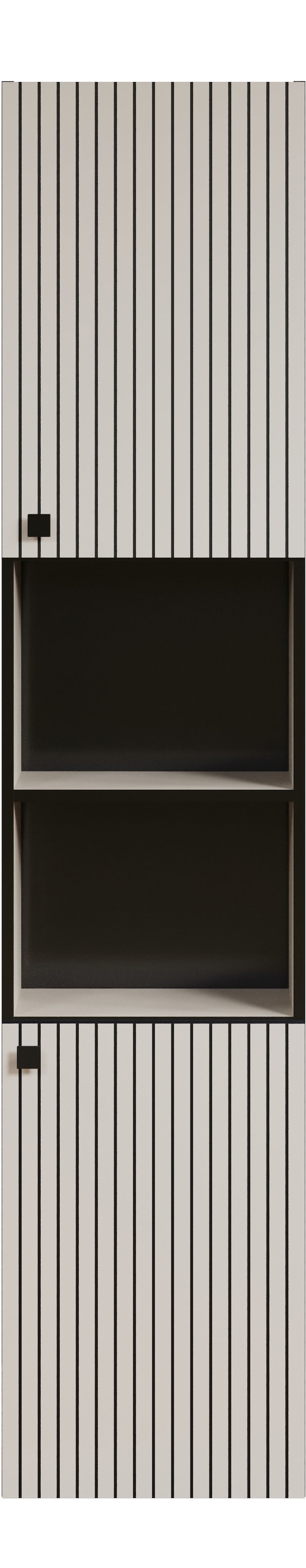 welltime Hochschrank »Amrum«, (1 St.), Breite 40cm, geräumiger Hochschrank Eiche Rillenoptik Badschrank