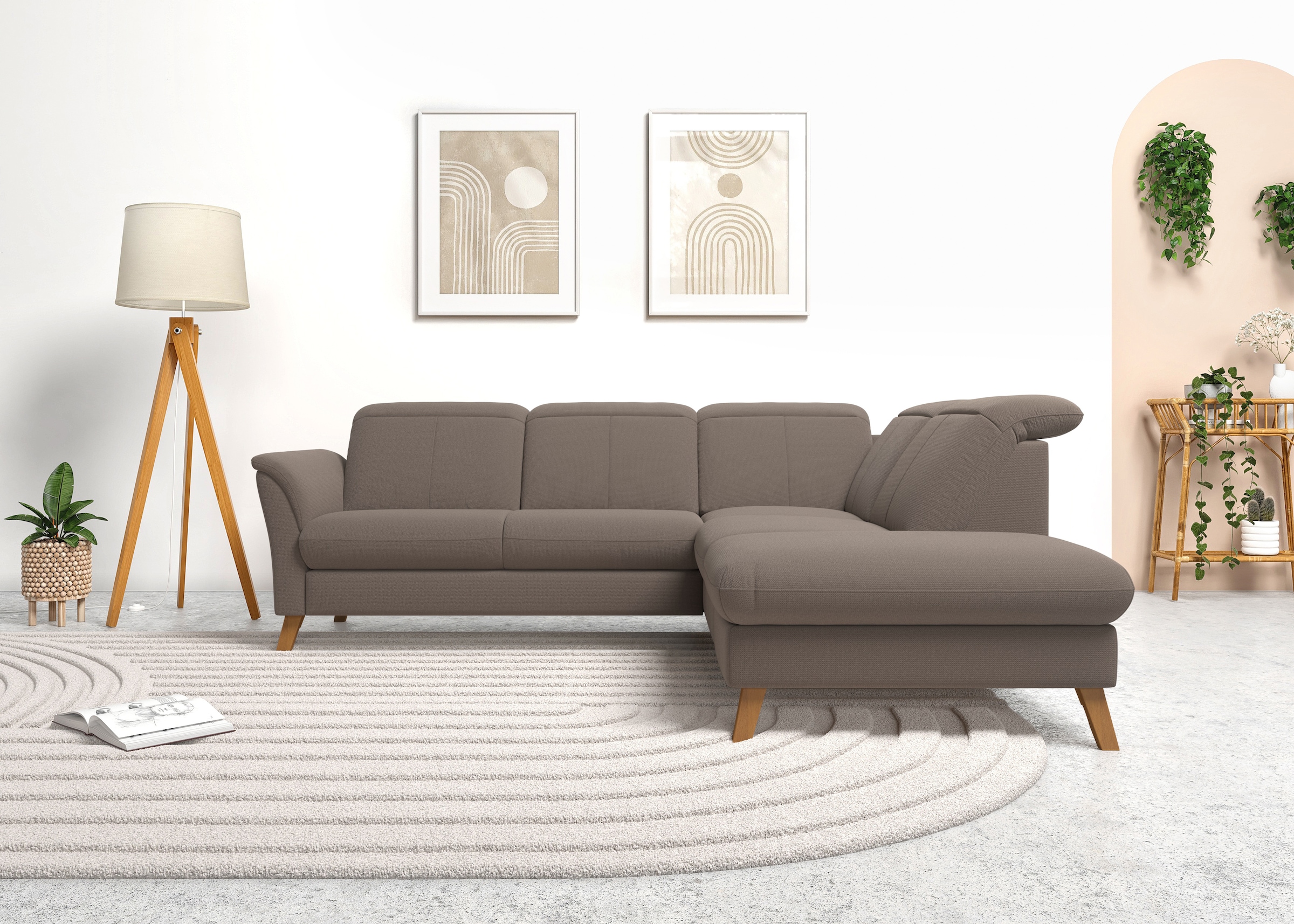 sit&more Ecksofa »Romero L-Form« wahlweise mit oder ohne TV-Funktion, Bettfunktion, Bettkasten