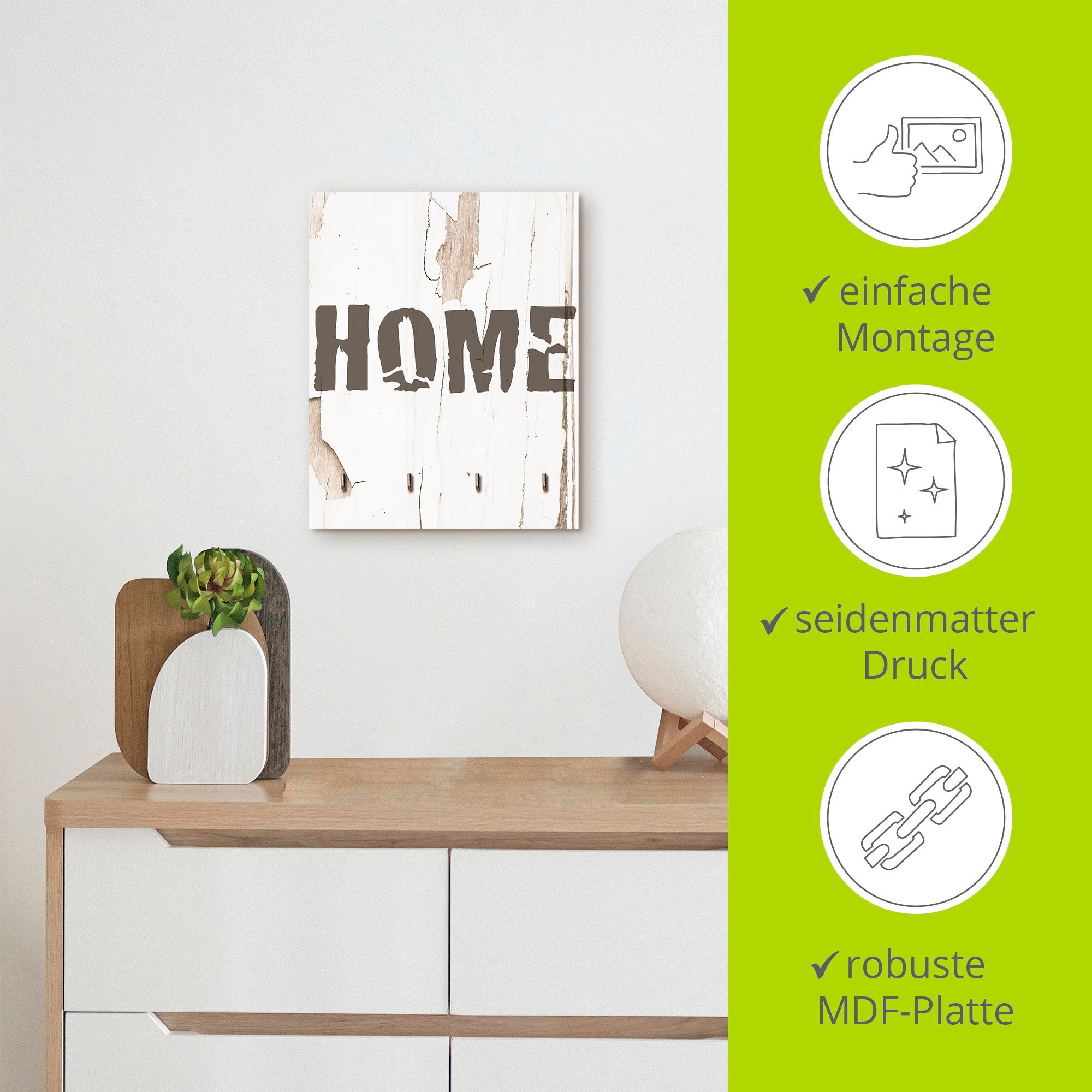 Artland Hakenleiste »Home«, MDF
