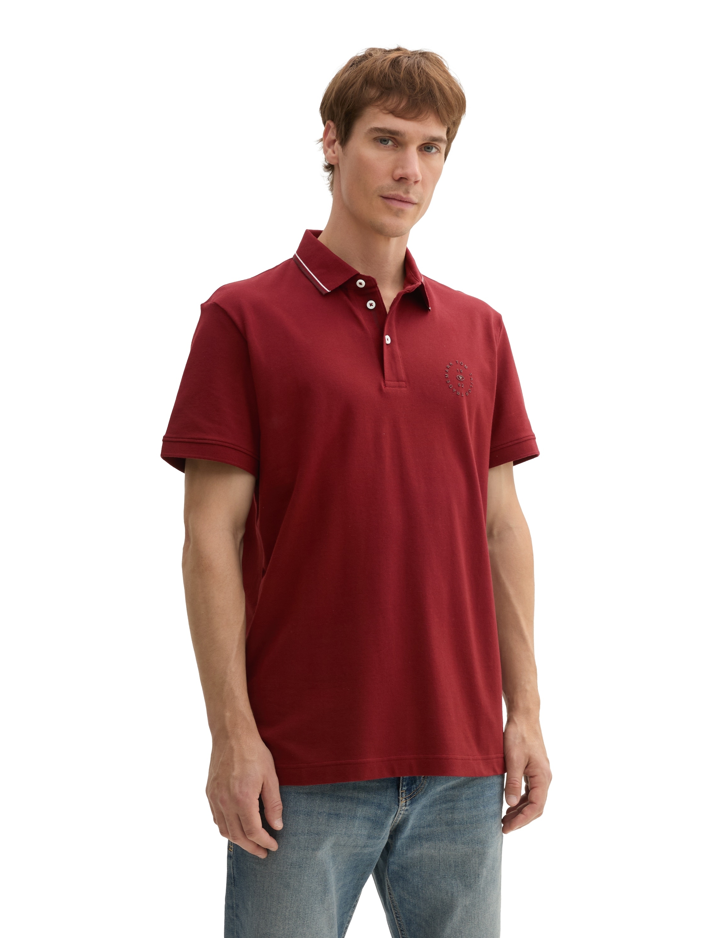 TOM TAILOR Poloshirt, mit Logo Print