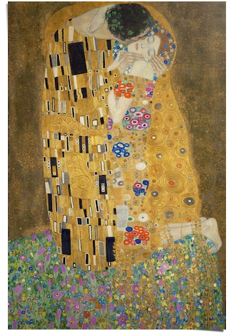 Poster »Poster Der Kuss Gustav Klimt«, Kunst, (1 St.)