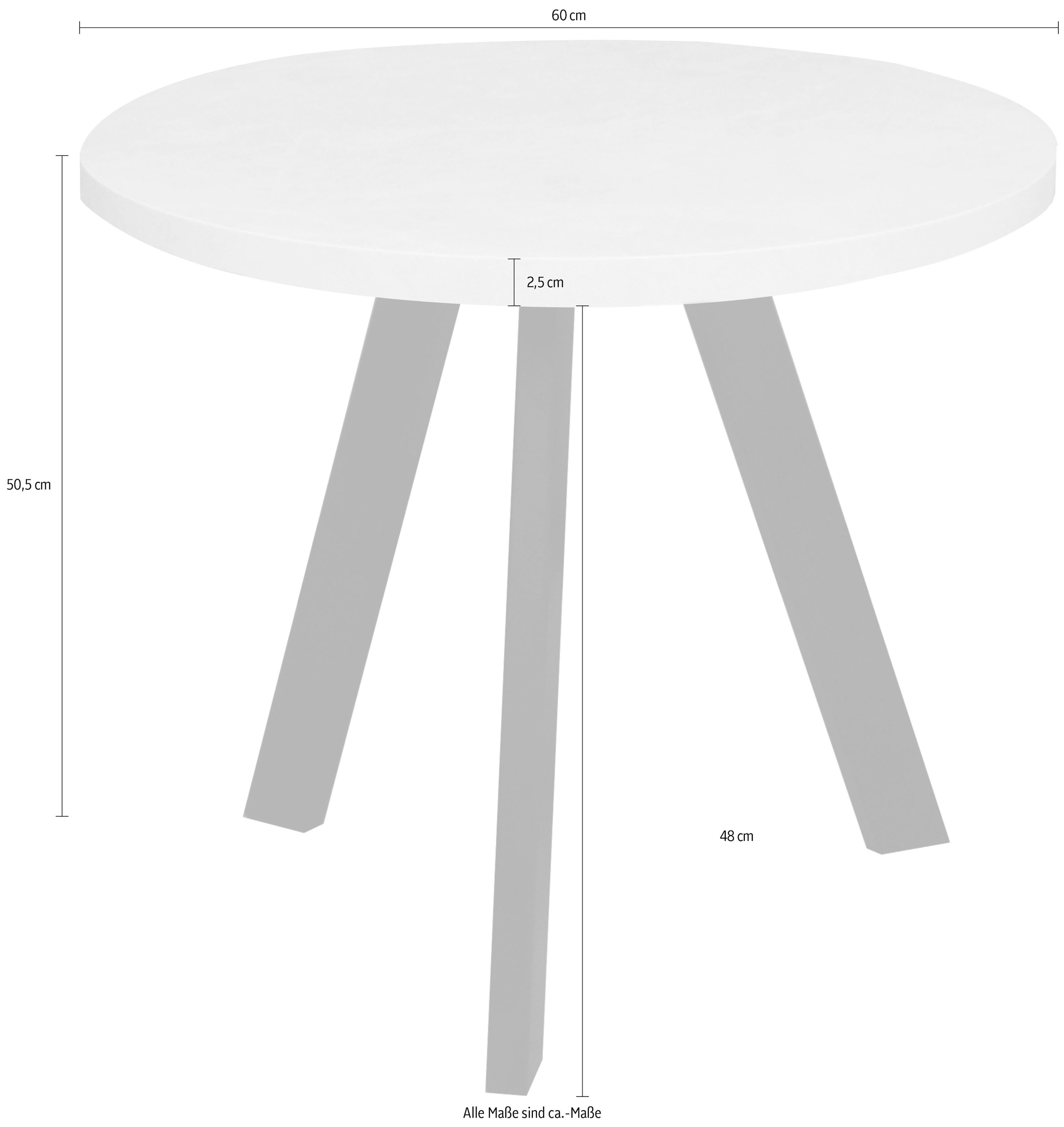 Mäusbacher Couchtisch »Couchtisch rund«, Couchtisch rund Durchmesser 60cm, Metallgestell