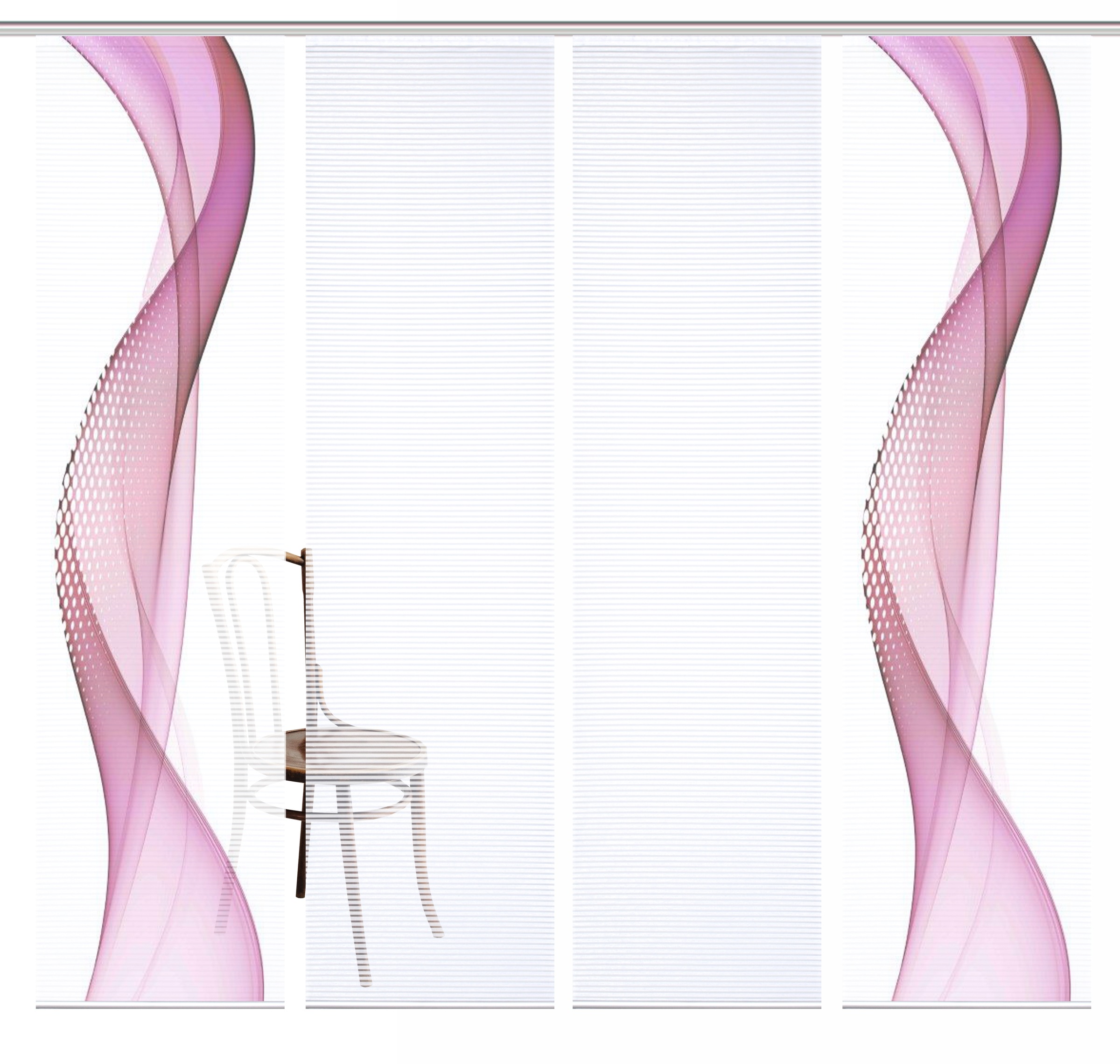 HOME in green Schiebegardine »NEVOLA« Paneelwagen 4 Stk. tlg. SET DIGITALDRUCK,BAMBUSOPTIK RECYCELT