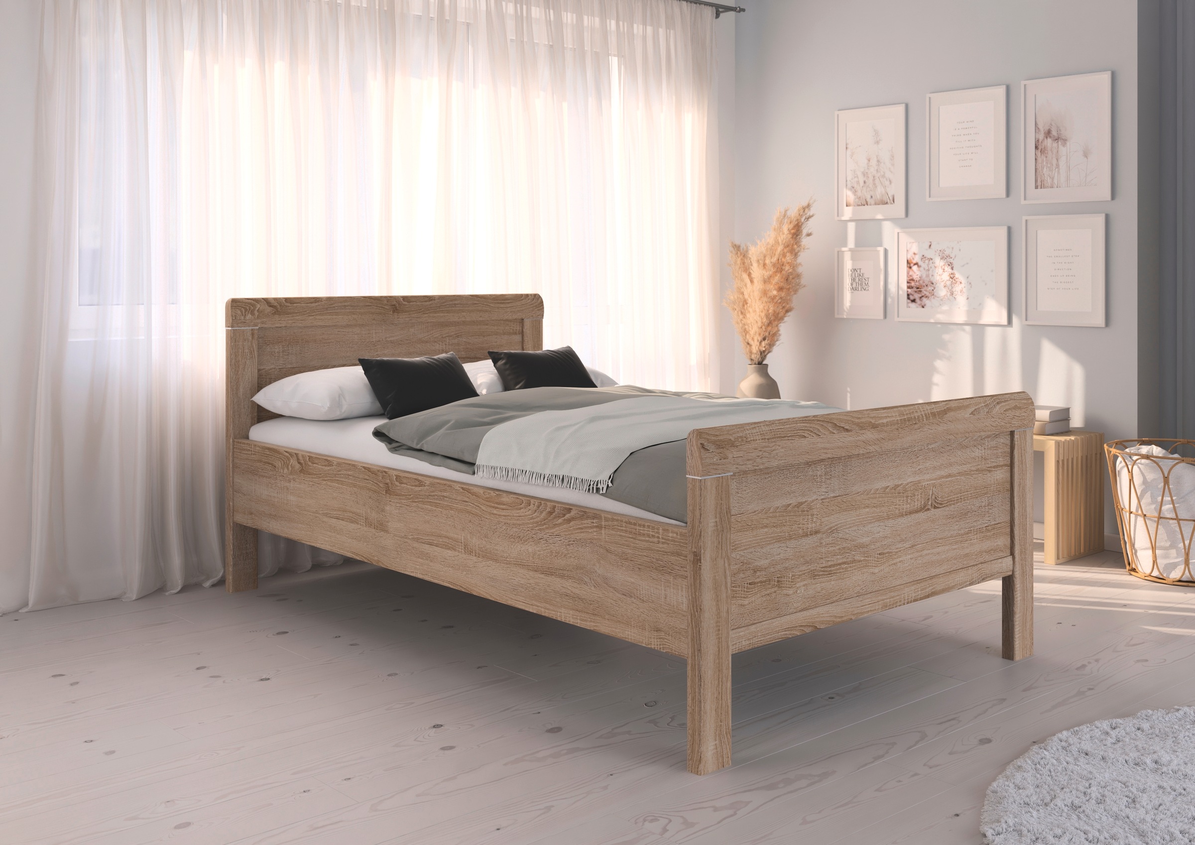 rauch Bett »Bett Einzelbett Stollenbett EVELYN«, in Komforthöhe aus Holzwerkstoff in elegantem Stil MADE IN GERMANY