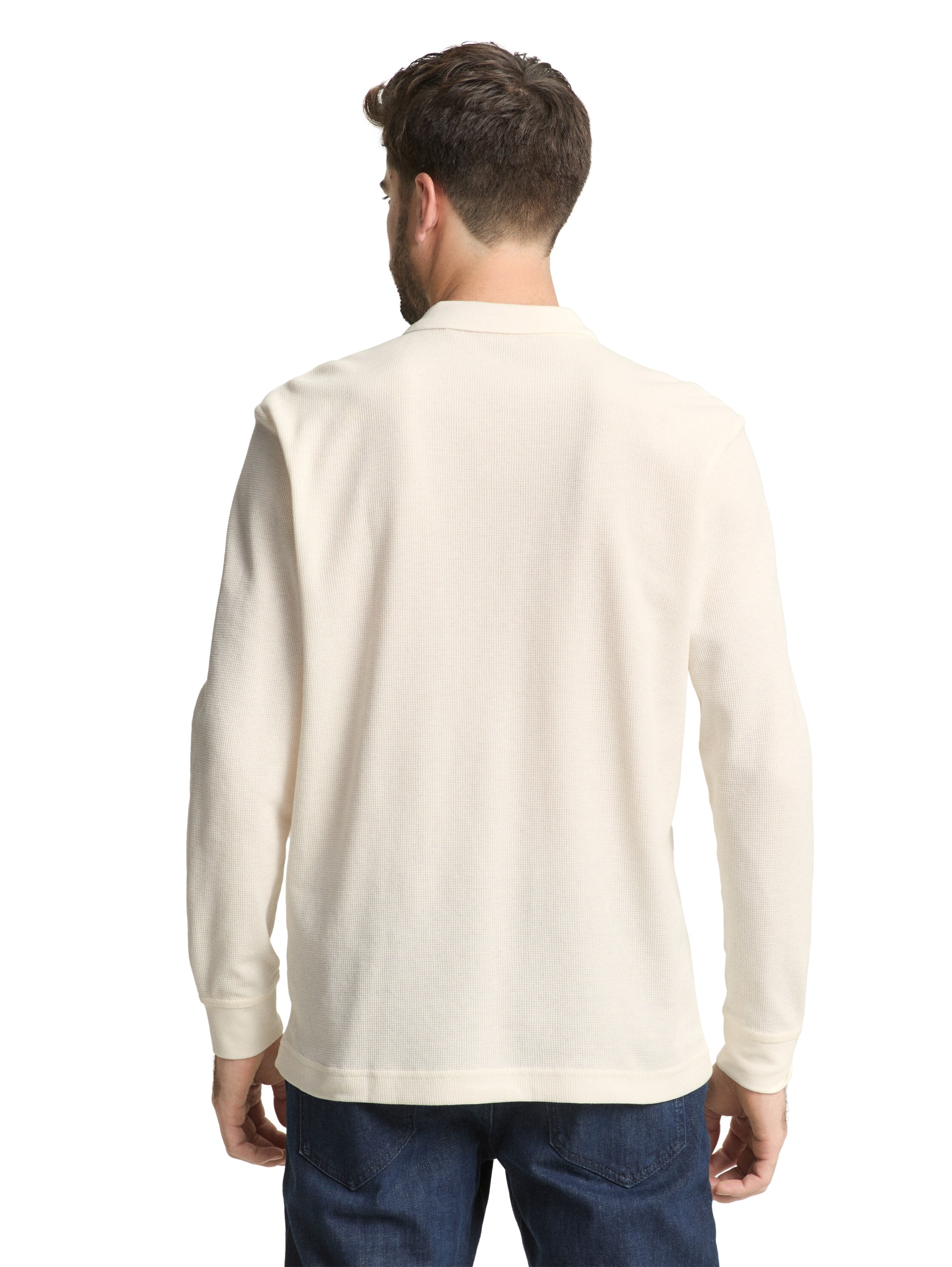 TOM TAILOR Langarm-Poloshirt mit Logo Stickerei