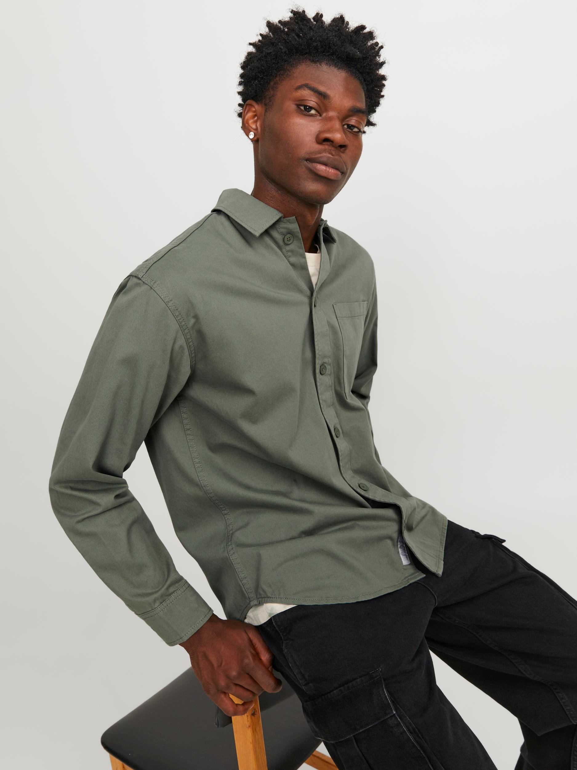 Jack & Jones Langarmhemd »JCOCOLLECTIVE ZAC OVERSHIRT LS SN«