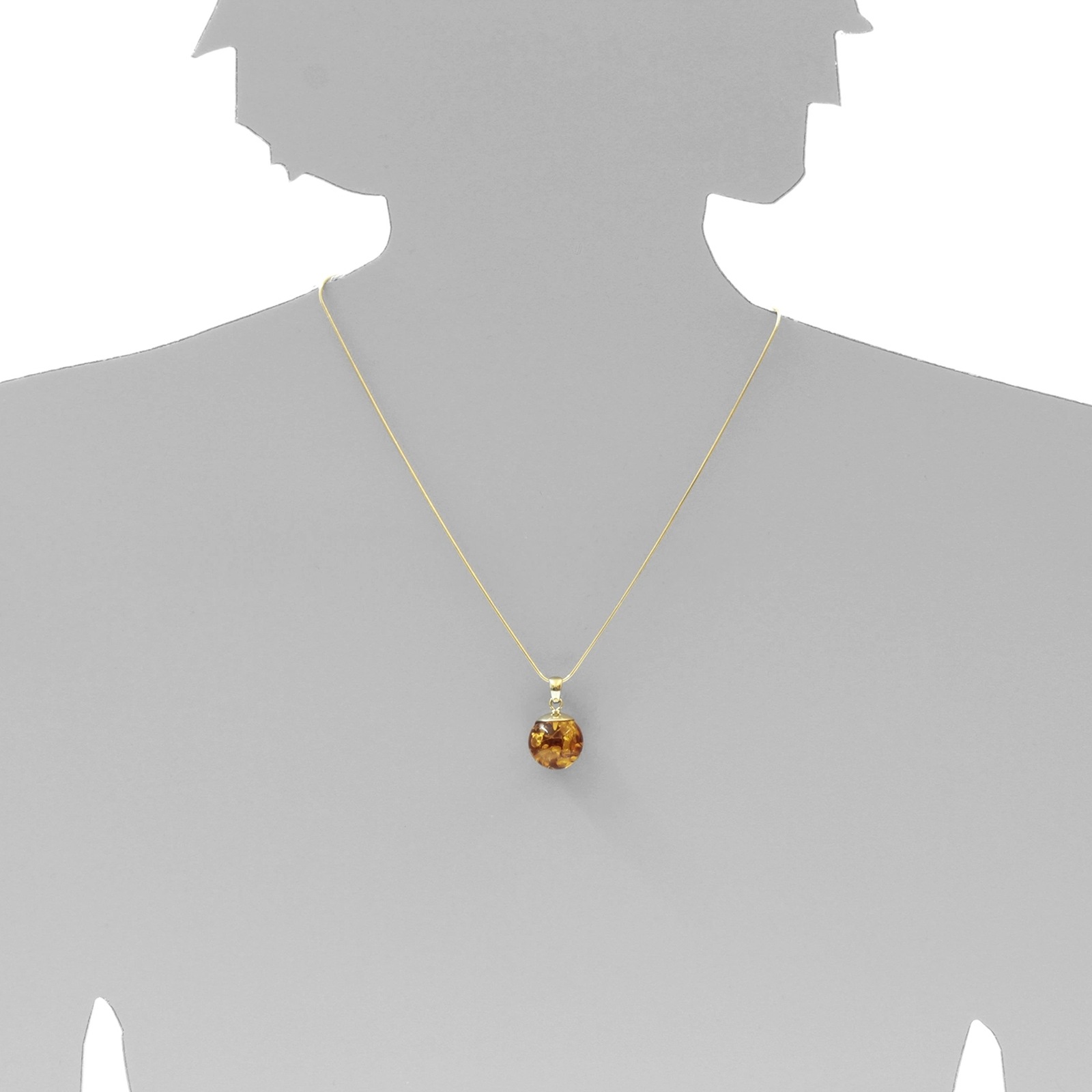 OSTSEE-SCHMUCK Kettenanhänger »- Fanja - Gold 333/000 - Bernstein«