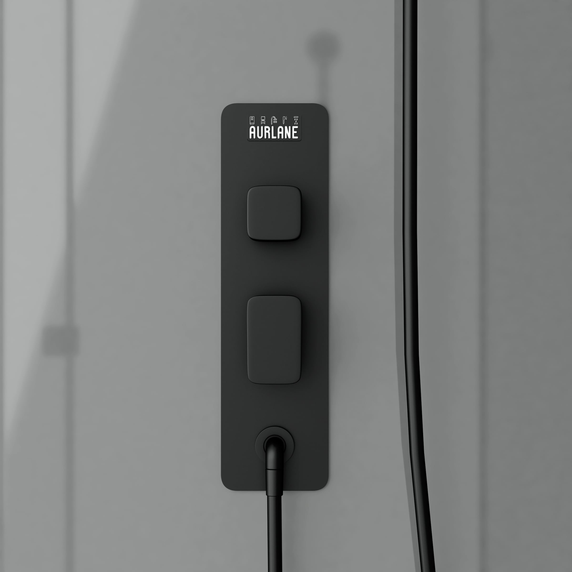 Marwell Komplettdusche »Grey Style Round« Fertigdusche mit 5mm gehärtetem Glas