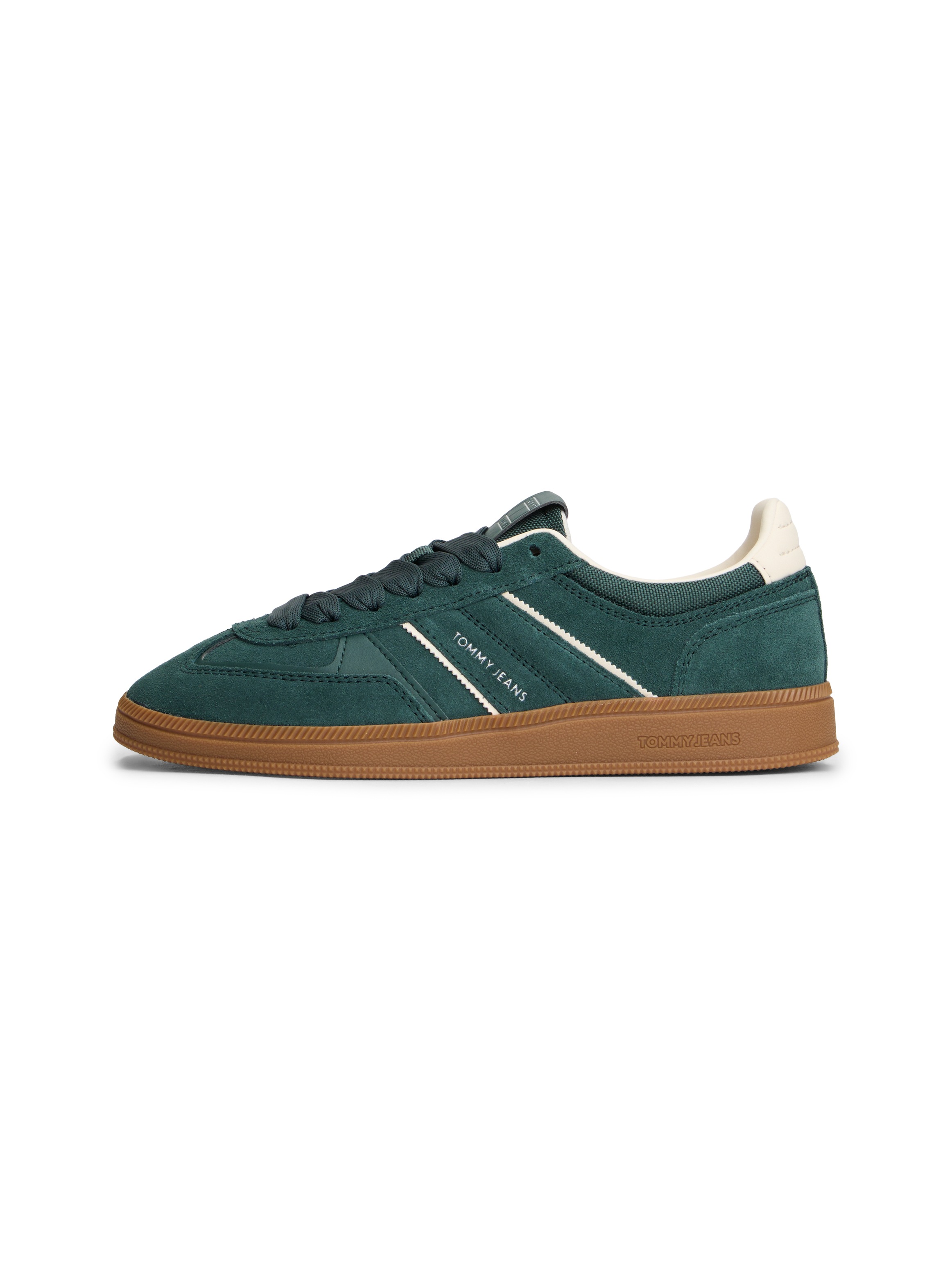 Tommy Jeans Plateausneaker »THE GREENWICH EDGE SUEDE«  Freizeitschuh, Halbschuh, Schnürschuh mit gepolstertem Schaftrand