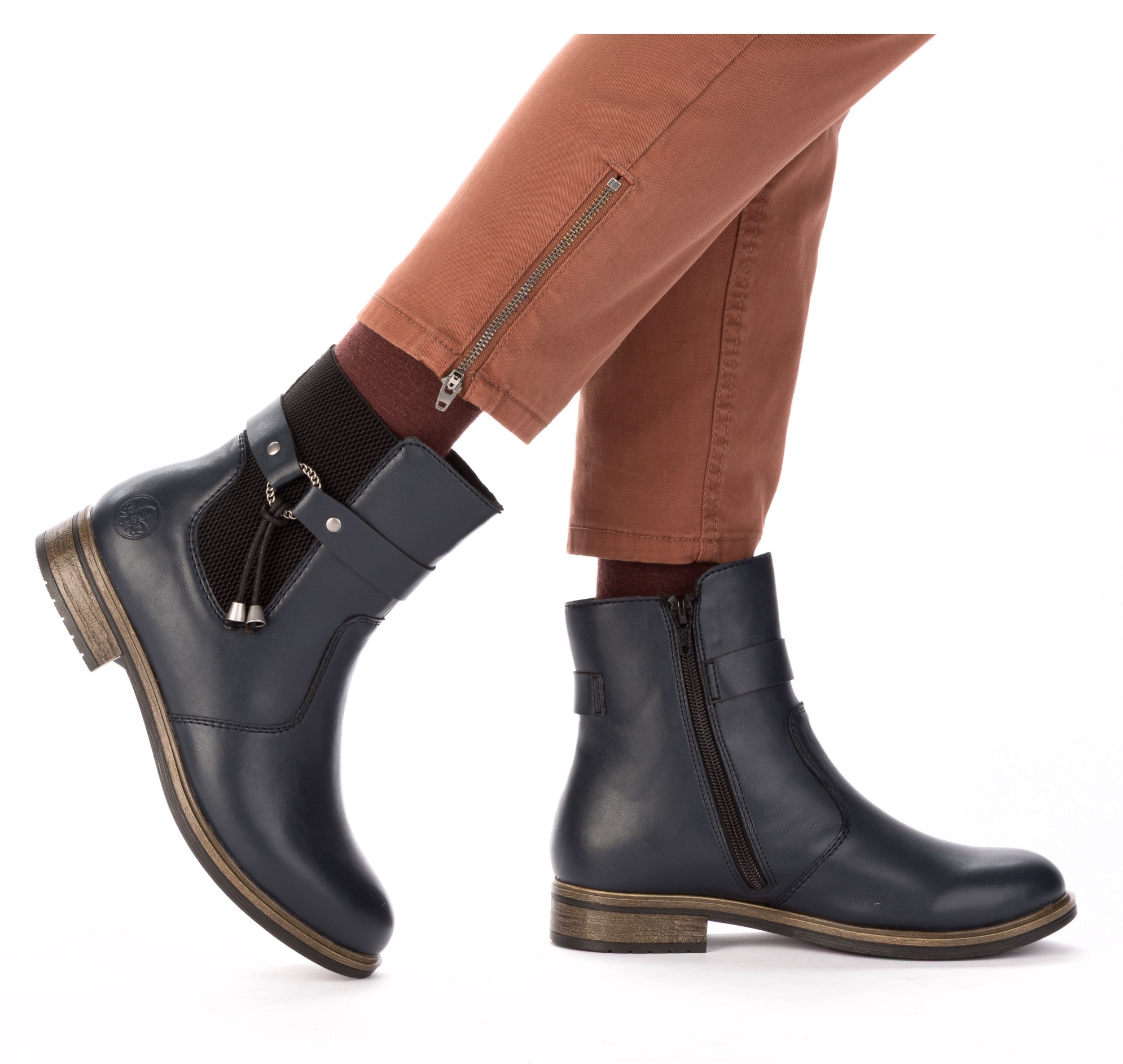 Rieker Winterstiefelette  Chelseaboots, Winterboots, Blockabsatz, mit Innenreißverschluss