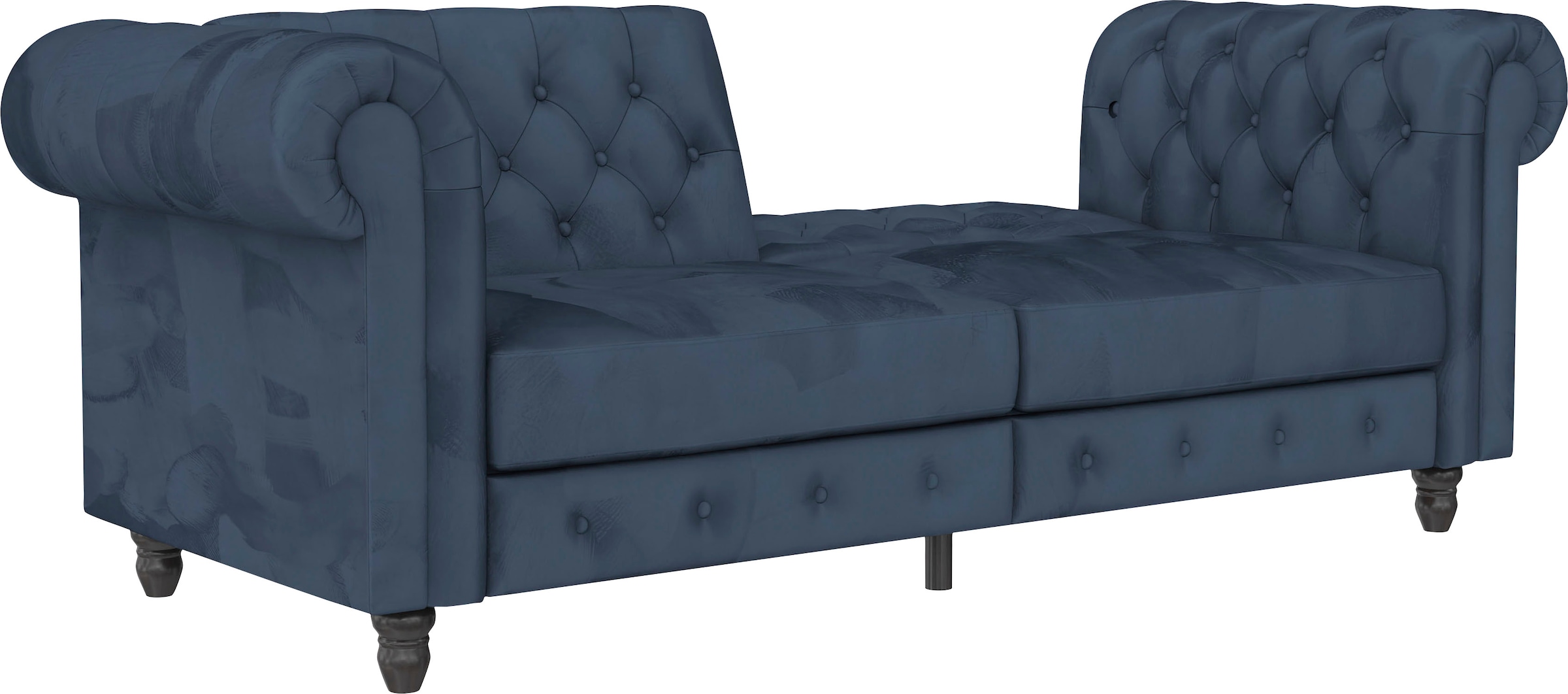 Dorel Home 3-Sitzer »Felix, Schlafsofa 236 cm, (Liegefläche 108x190cm), Rückenlehne«, 3-fach verstellbar, Velours, Kunstleder, Luxus-Microfaser Vintage