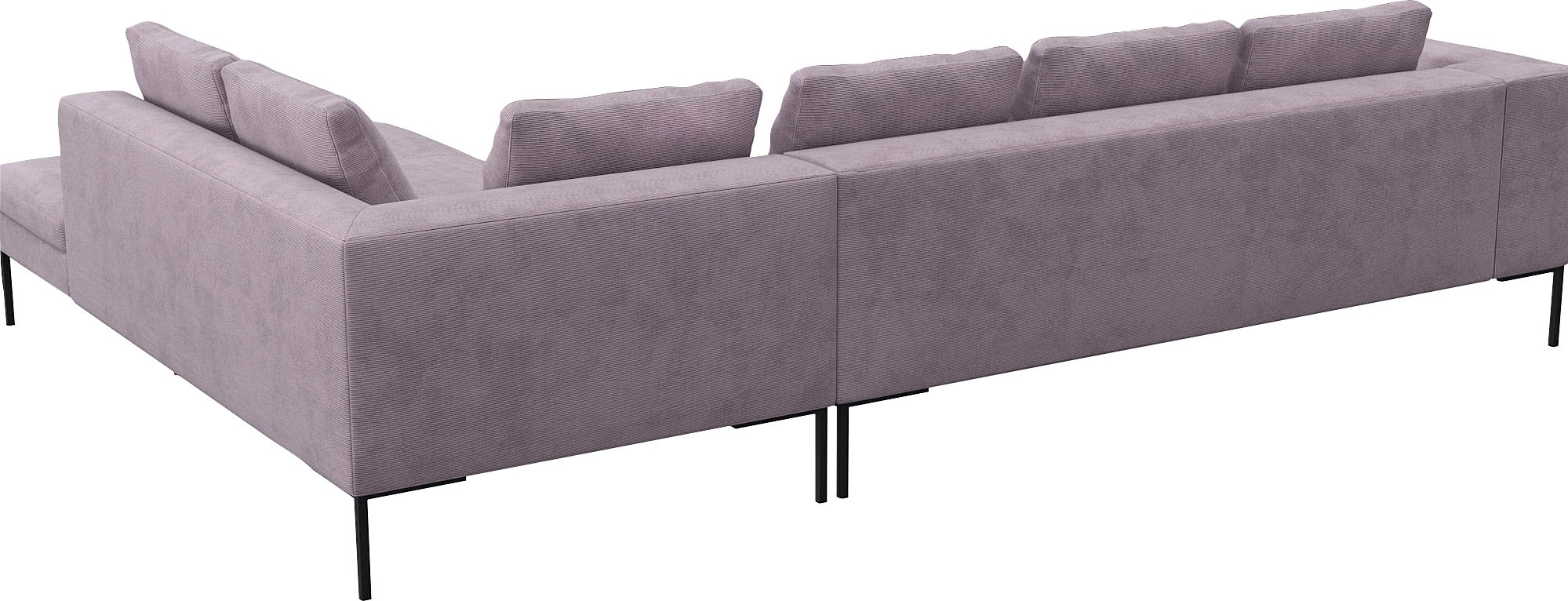 FLEXLUX Ecksofa »Loano, superbequemer Sitzkomfort durch Kaltschaum im Sitz, L-Form«, modernes Sofa, frei im Raum stellbar, lose Kissen, hoher Fuß