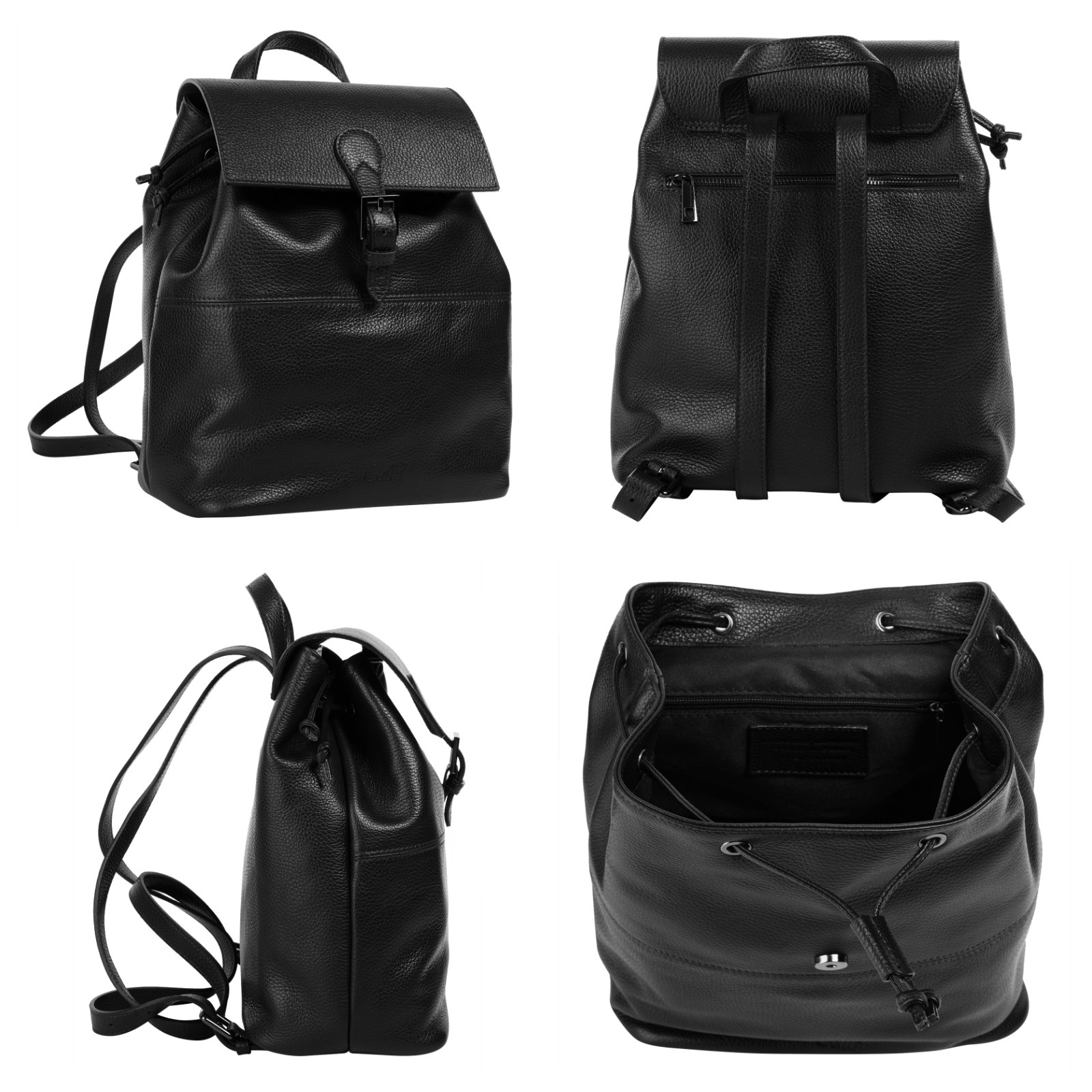 Cluty Cityrucksack, echt Leder, Made in Italy