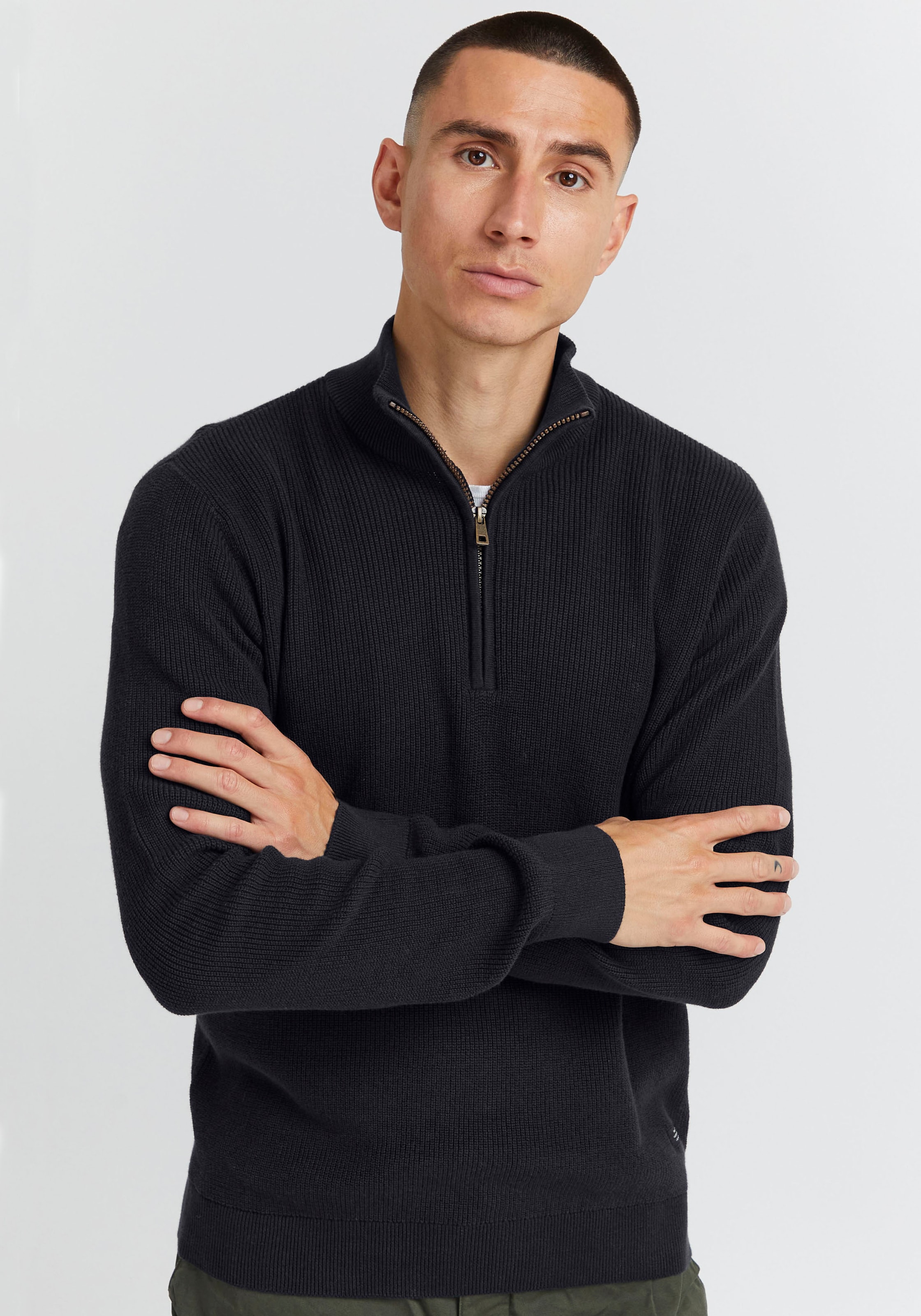 Blend Stehkragenpullover »BL Pullover BHCodford half-zipp«