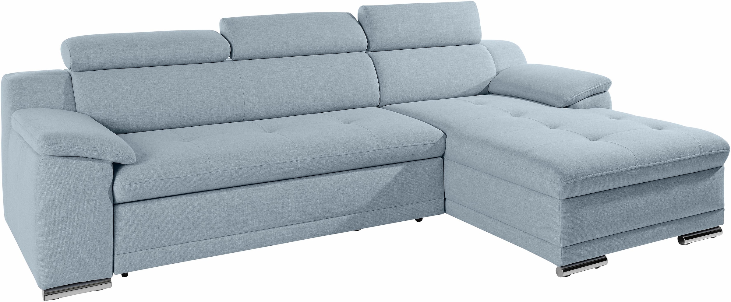 sit&more Ecksofa »Andiamo L-Form«, wahlweise mit Bettfunktion, inklusive Kopfteilverstellung