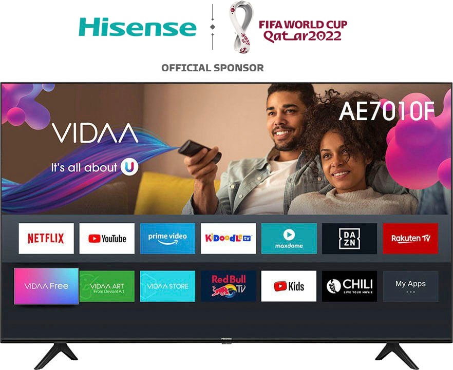 Hisense LED-Fernseher »70AE7010F«, 177 cm/70 Zoll, 4K Ultra HD, Smart-TV ➥  3 Jahre XXL Garantie | UNIVERSAL