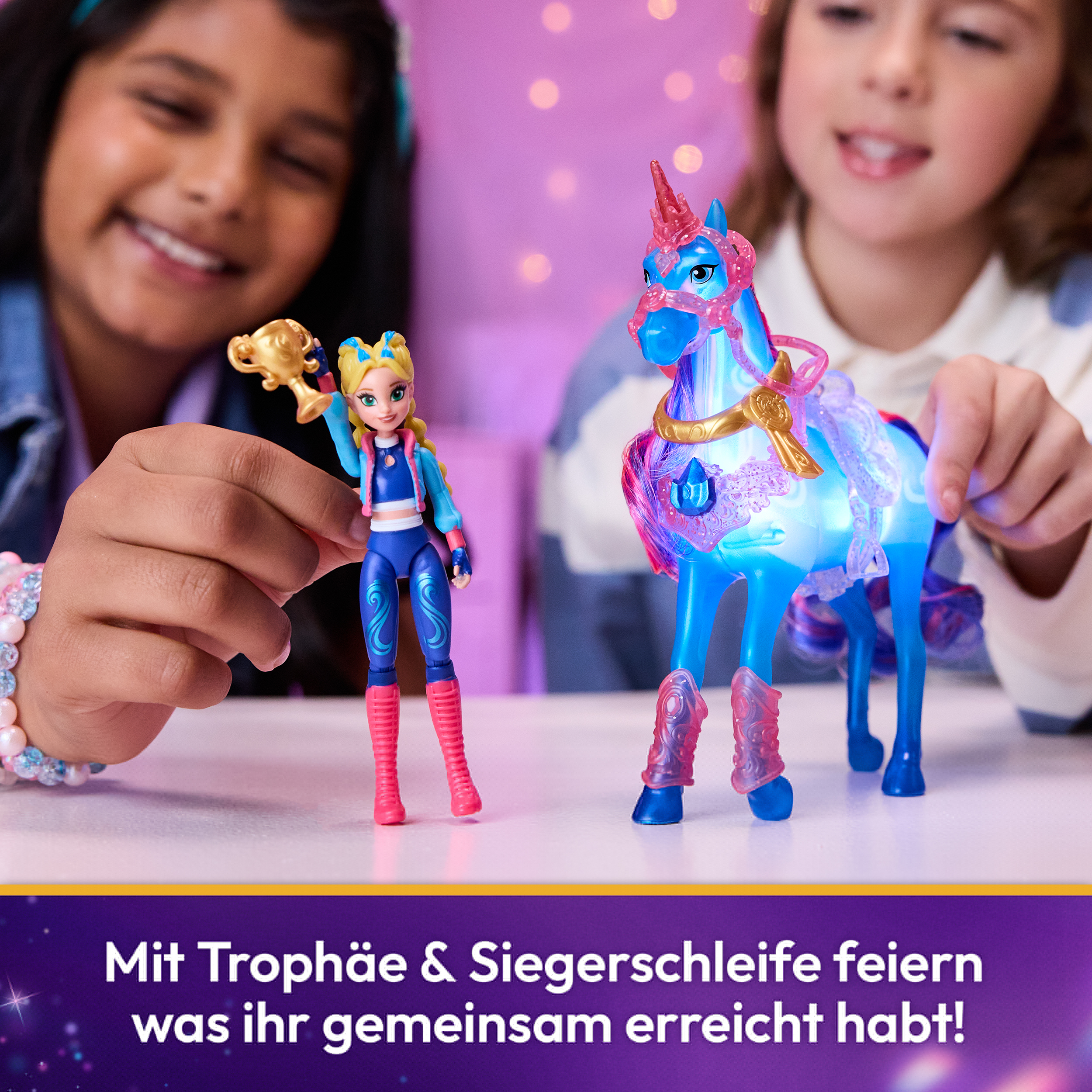 Spin Master Anziehpuppe »Unicorn Academy - Train and Glow River« mit Leuchtfunktionen