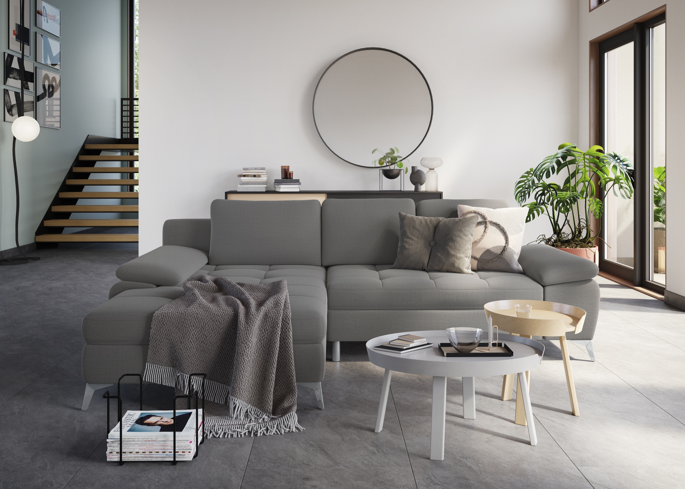 sit&more Ecksofa »Latigo L-Form« mit Recamiere, wahlweise mit Schlaffunktion und Bettkasten