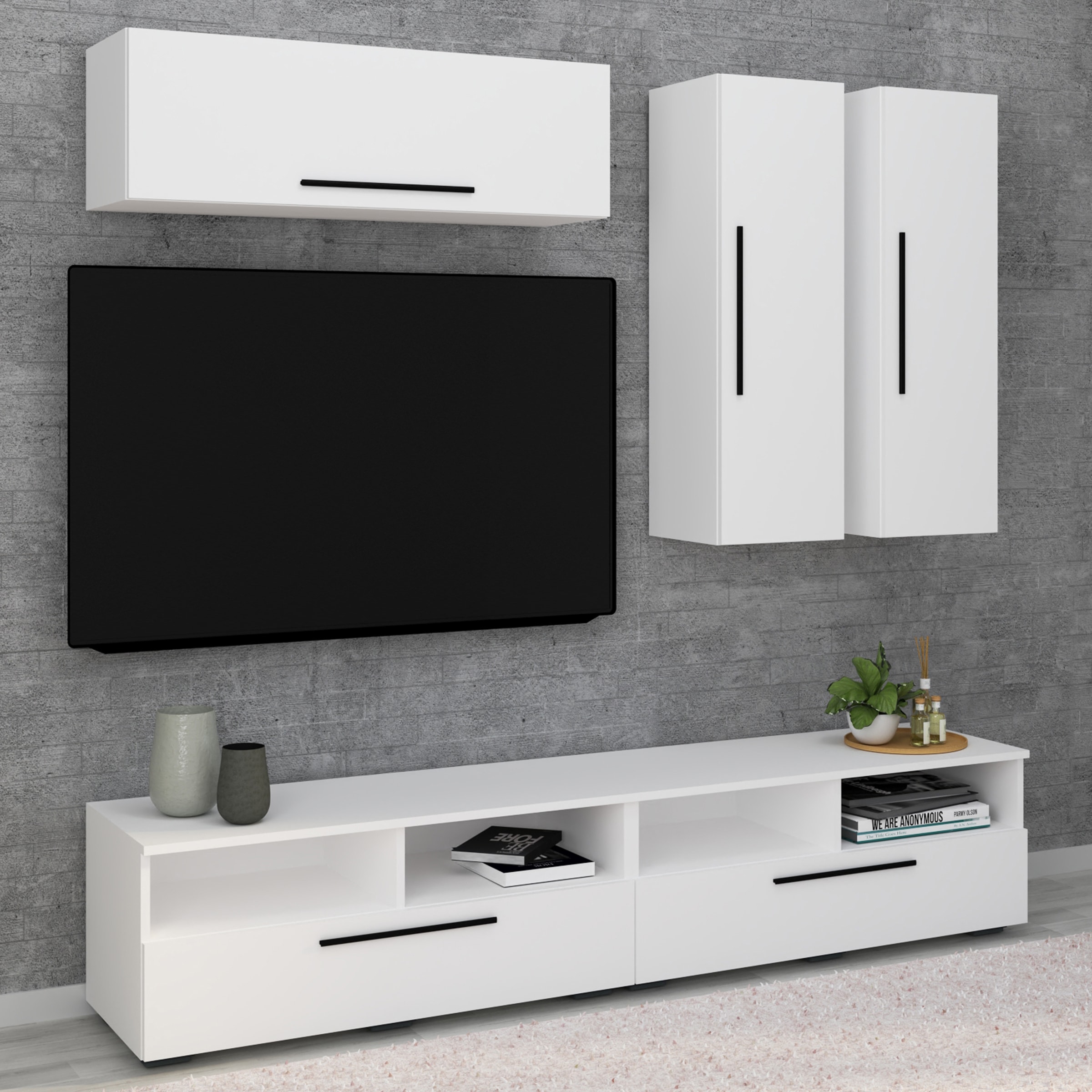 VCM Wandregal »Holz Wandregal Wandschrank Klappschrank Arila L«