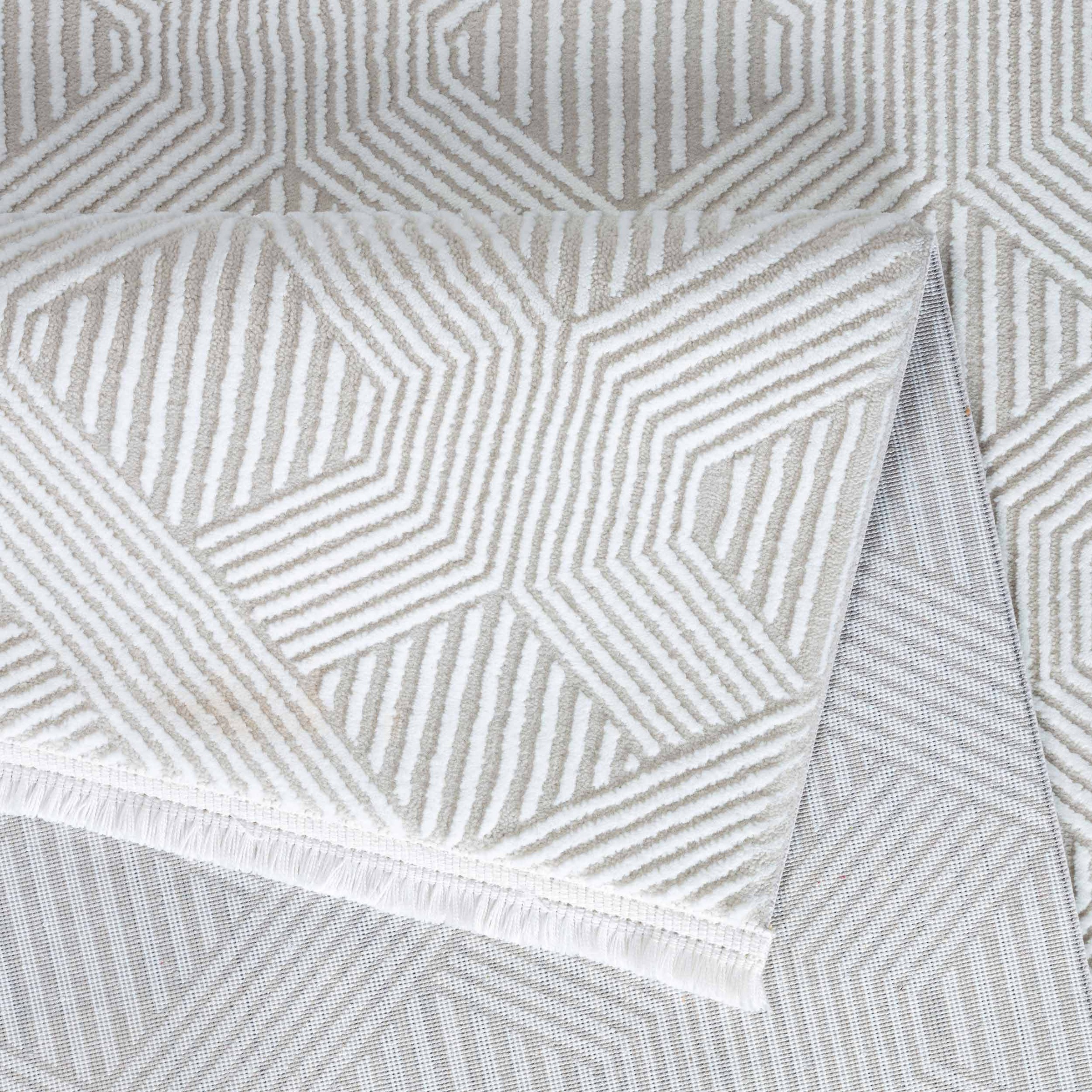 Sehrazat Teppich »Glory 220«, rechteckig, 10 mm Höhe, Wohnzimmer, Kurzflor, Hoch-Tief-Struktur