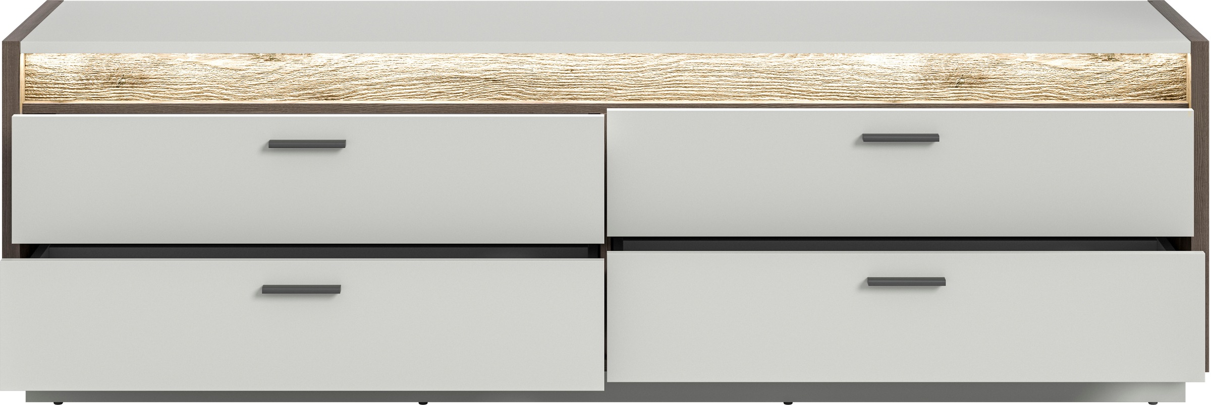 INOSIGN Lowboard »Treviso, Breite 187cm, inkl. Frontbeleuchtung, 4 Schubkästen«, TV-Board, Mediamöbel, TV-Bank, Fernsehschrank, Wohnzimmerschrank