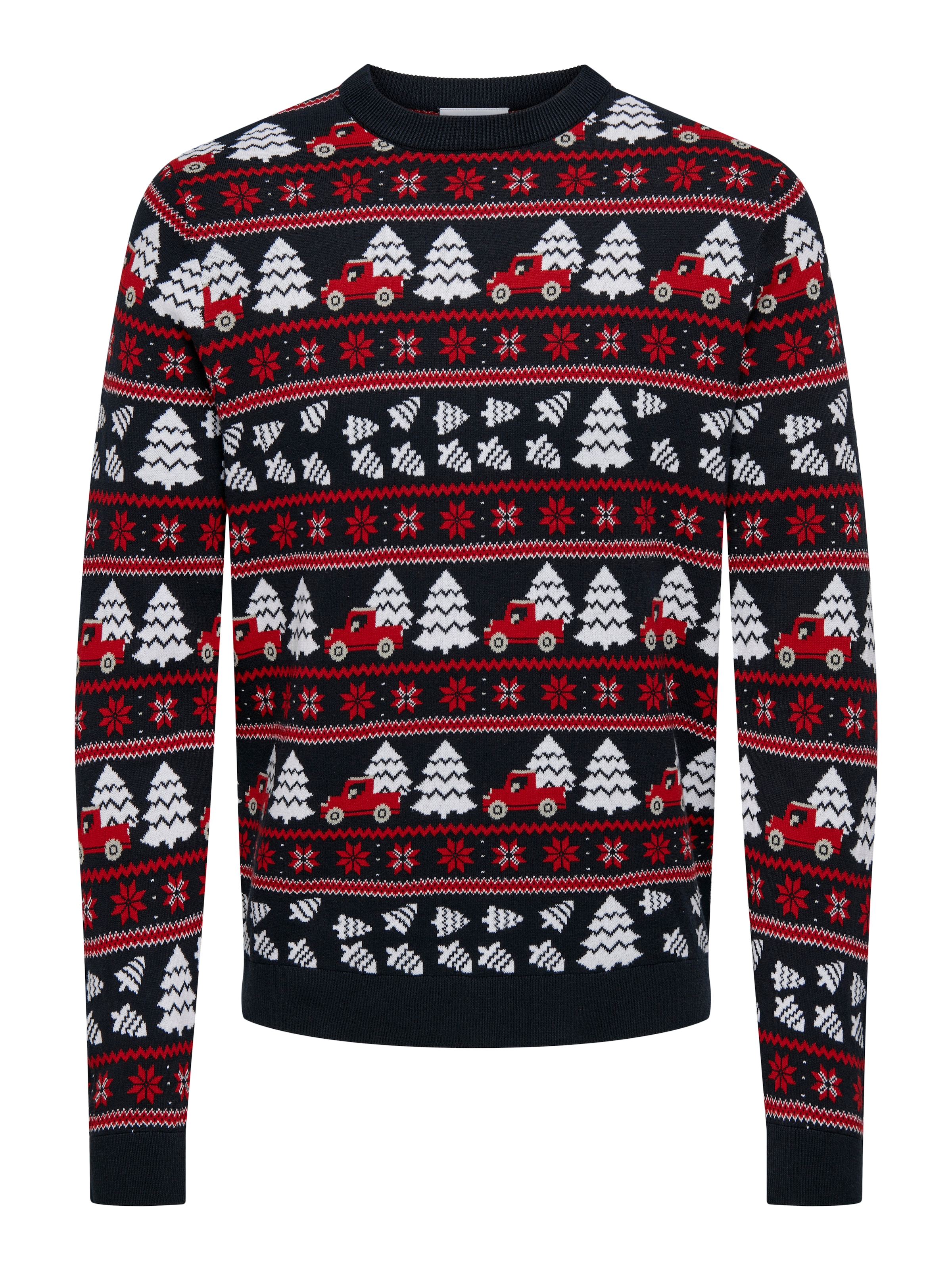 ONLY & SONS Rundhalspullover »ONSXMAS REG 5 JAQ CREW KNIT«