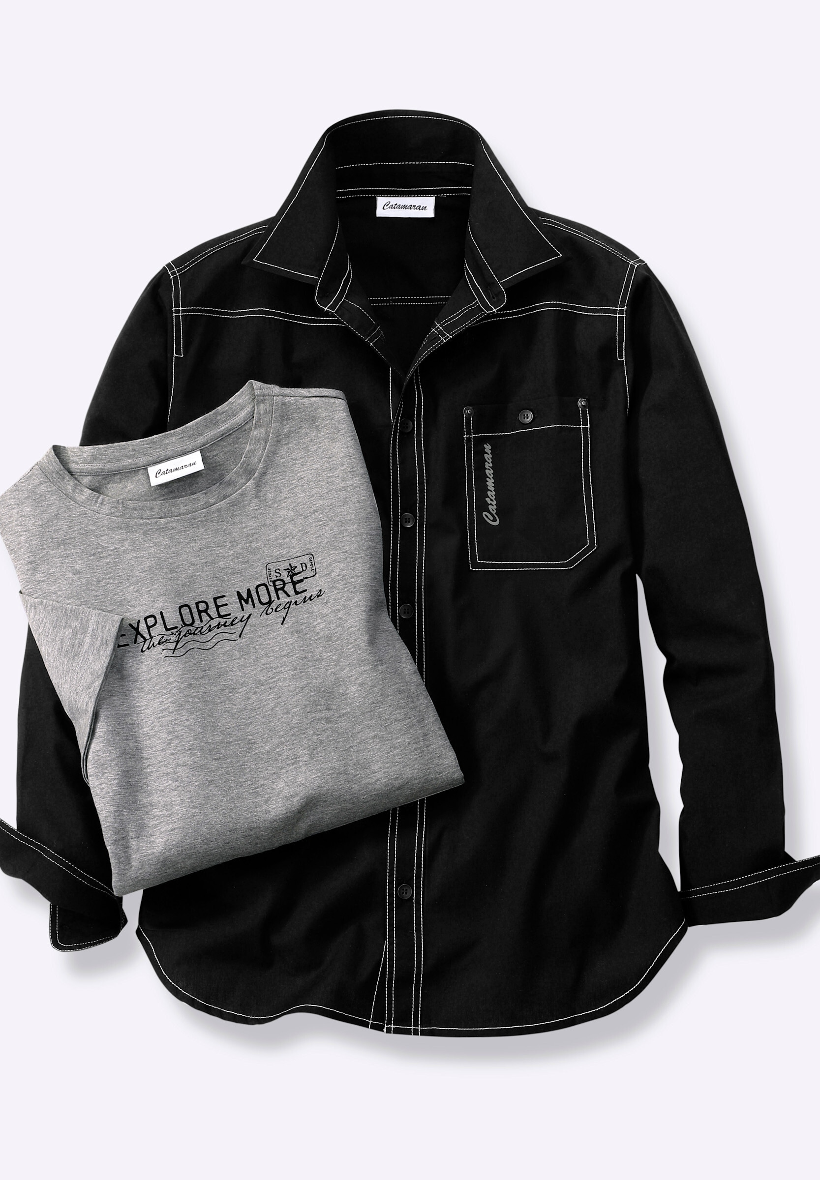 Witt Outdoorhemd »2-tlg. Set Hemd mit Shirt im Set 2 Stück«